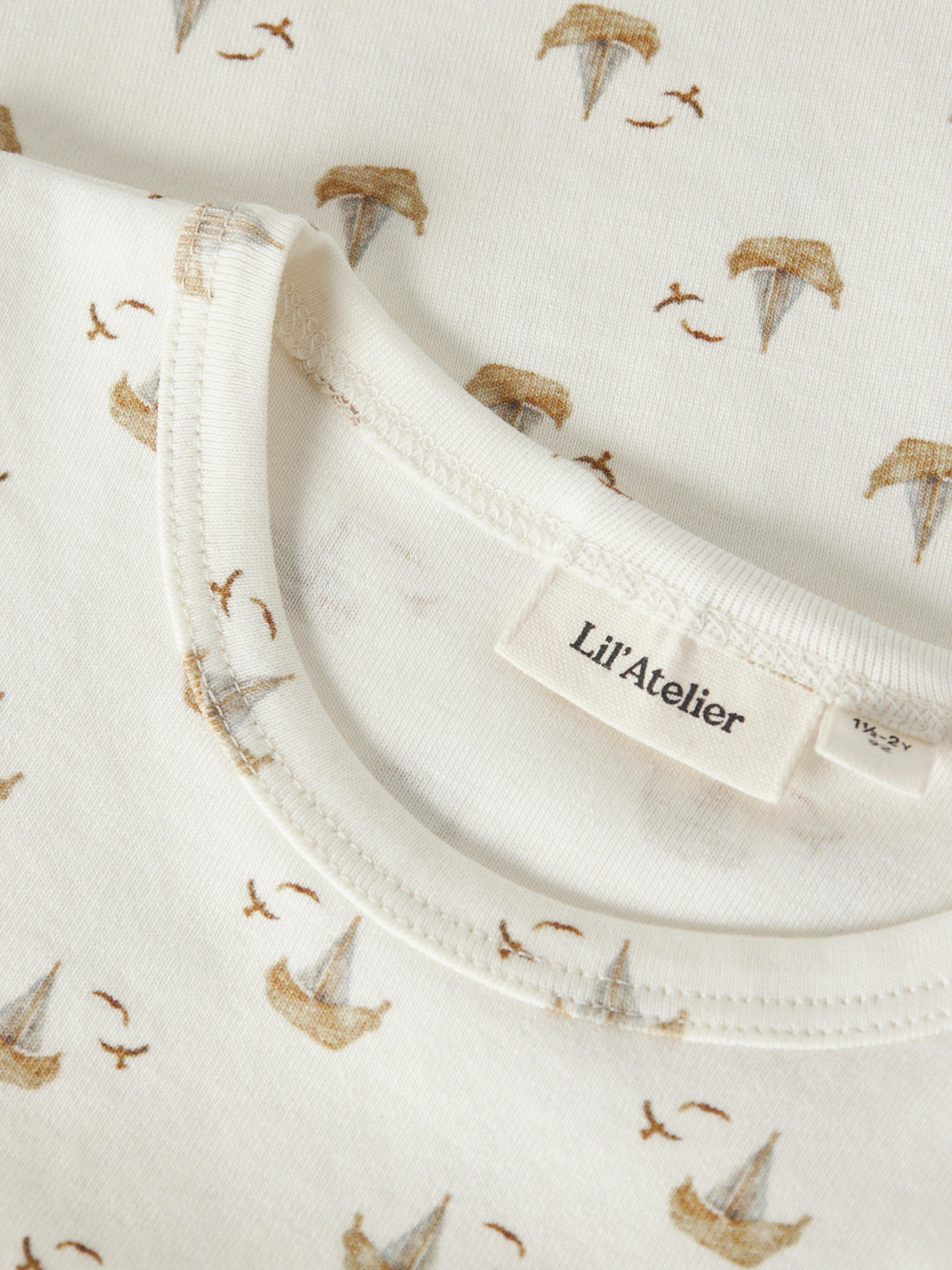Lil Atelier Gayo - Sor SS Slim Top - Coconut Milk/Boat