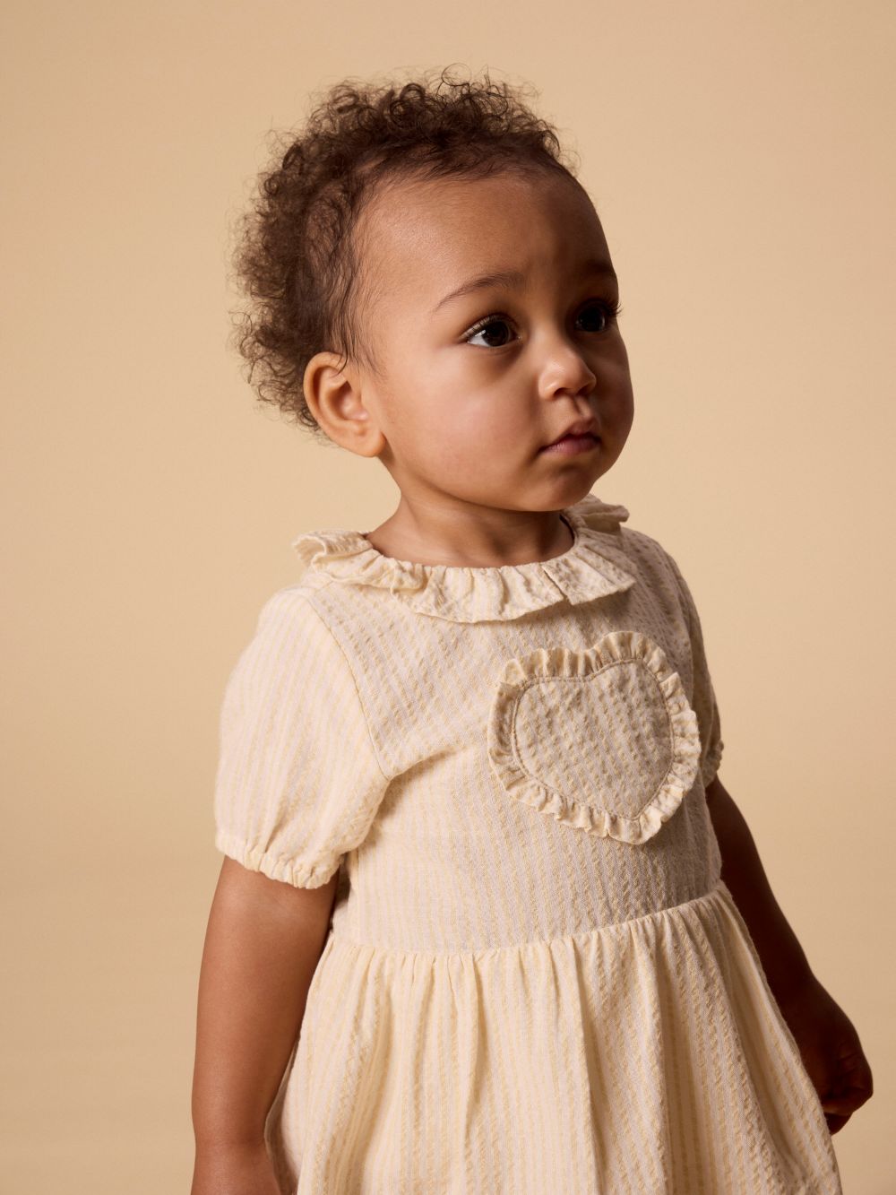 Lil Atelier Folly SS Body Dress - Coconut Milk/Sahara Sun