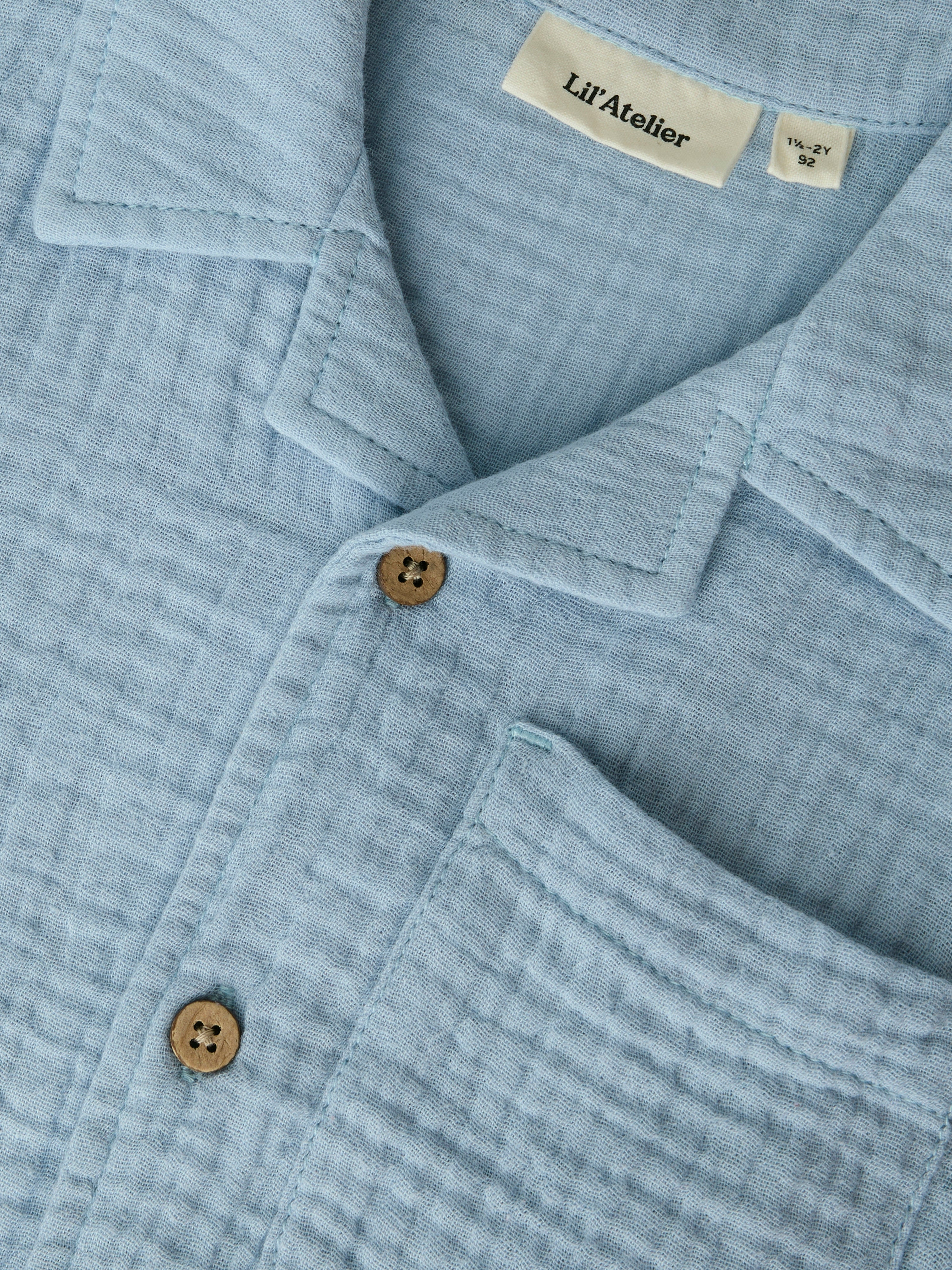 Lil Atelier Fulina SS Shirt - Zen Blue