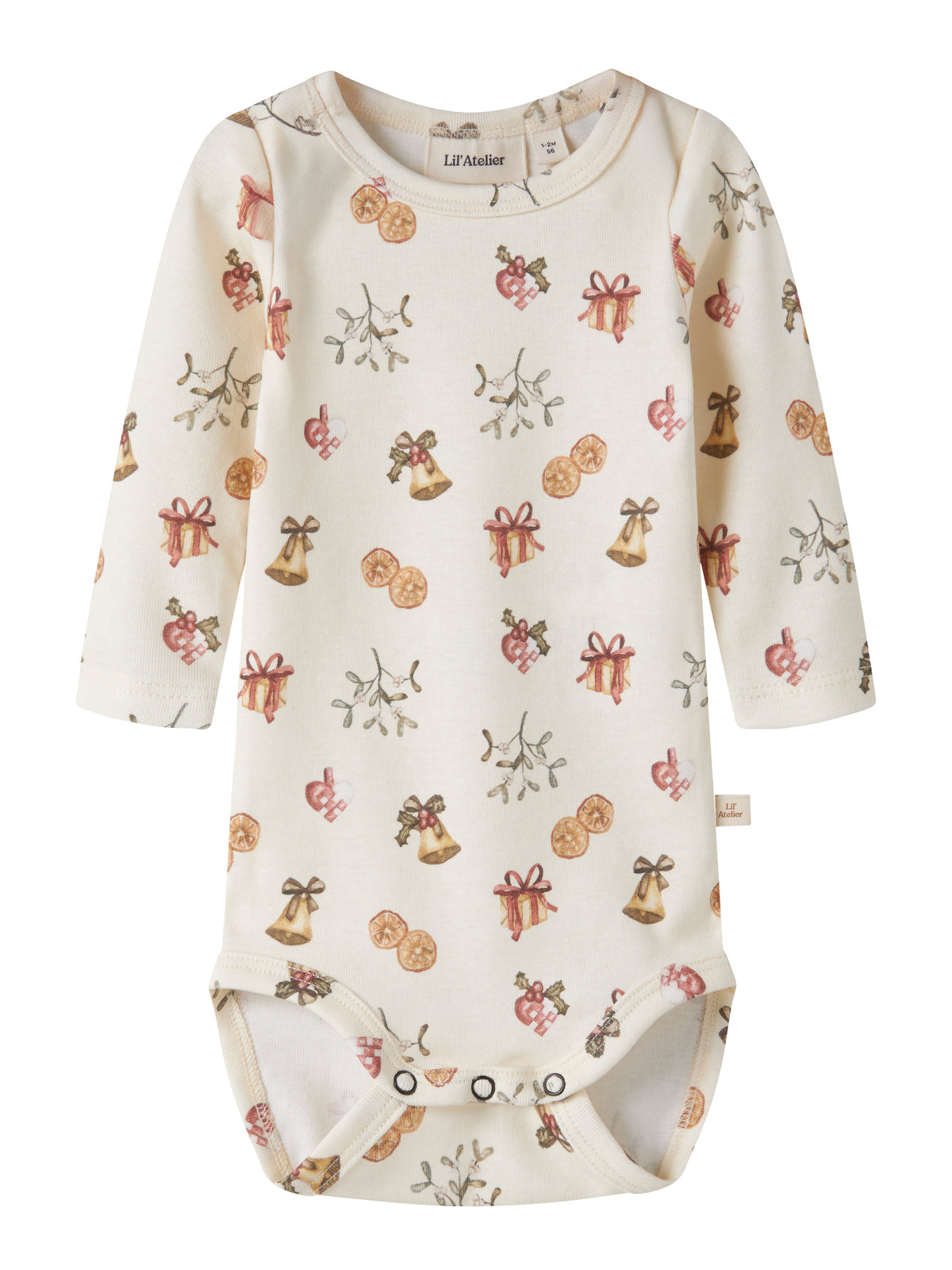 Lil Atelier Layo - Gus LS Slim Body - Turtledove / Old Christmas