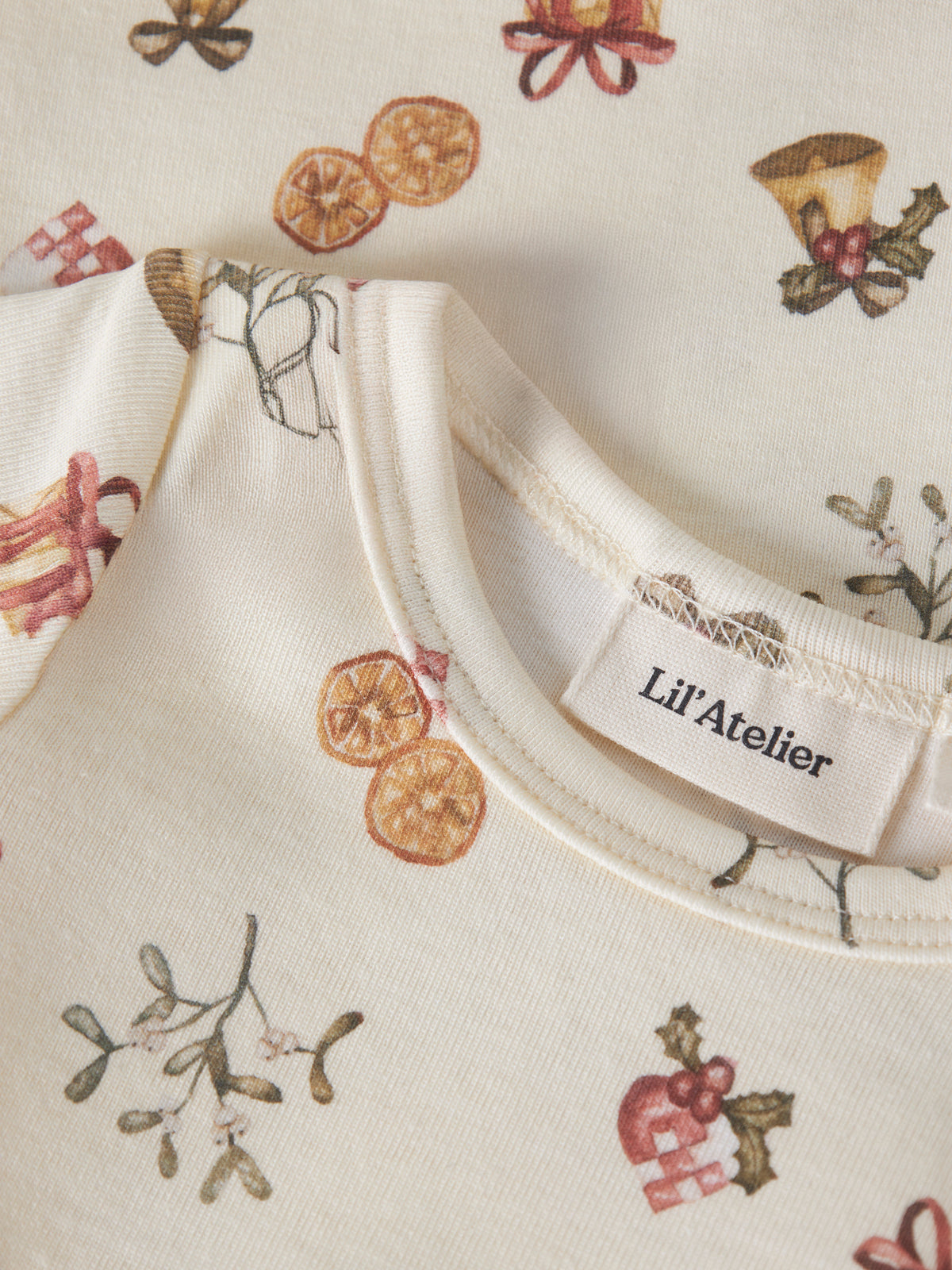Lil Atelier Layo - Gus LS Slim Body - Turtledove / Old Christmas