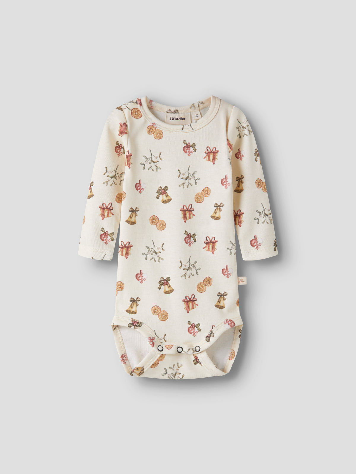 Lil Atelier Layo - Gus LS Slim Body - Turtledove / Old Christmas