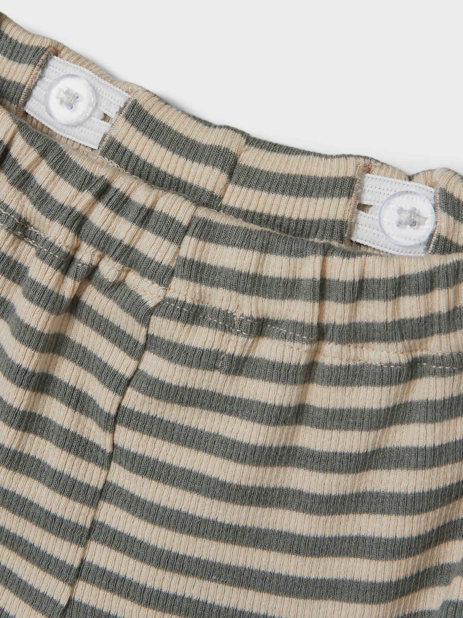 Lil Atelier Gago Loose Pants - Fog/Agave Green