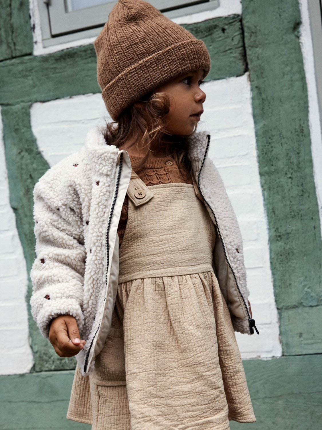 Lil Atelier Nalo Sherpa Loose Jacket - Fog