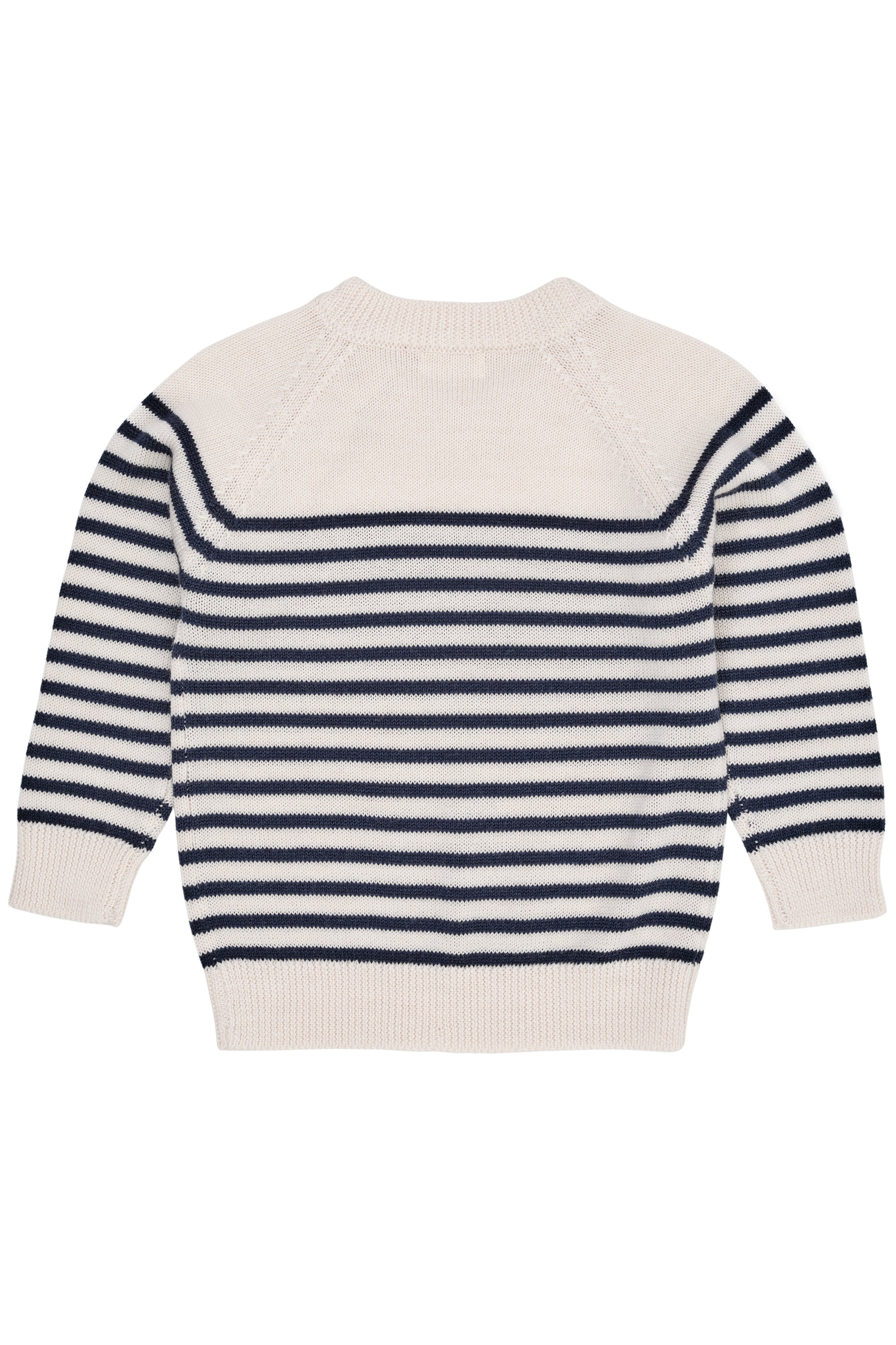 Copenhagen Colors Merino Classic Striped Pullover - Cream/Navy