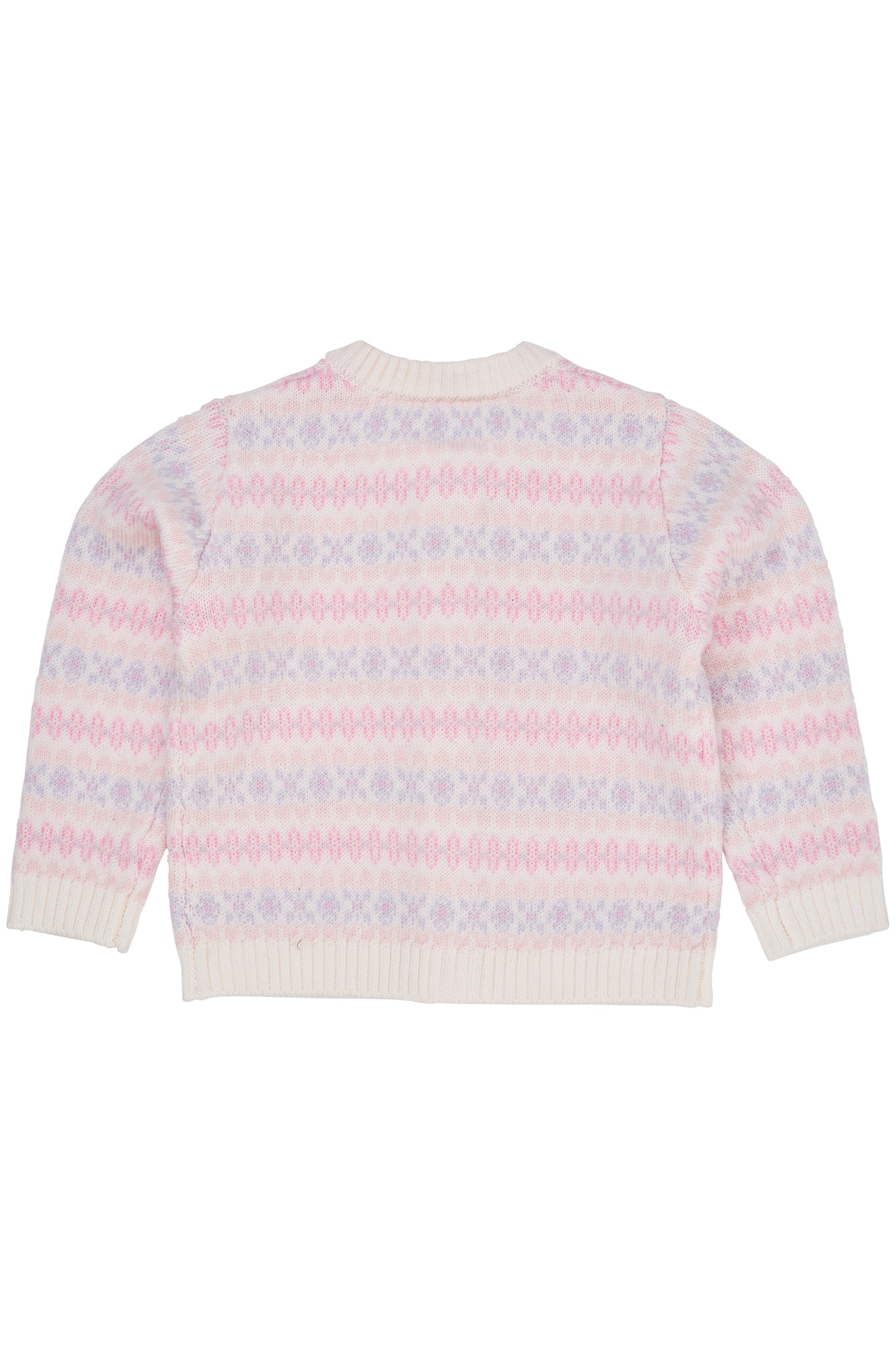 Copenhagen Colors Merino Pattern Cardigan - Lavender Combi