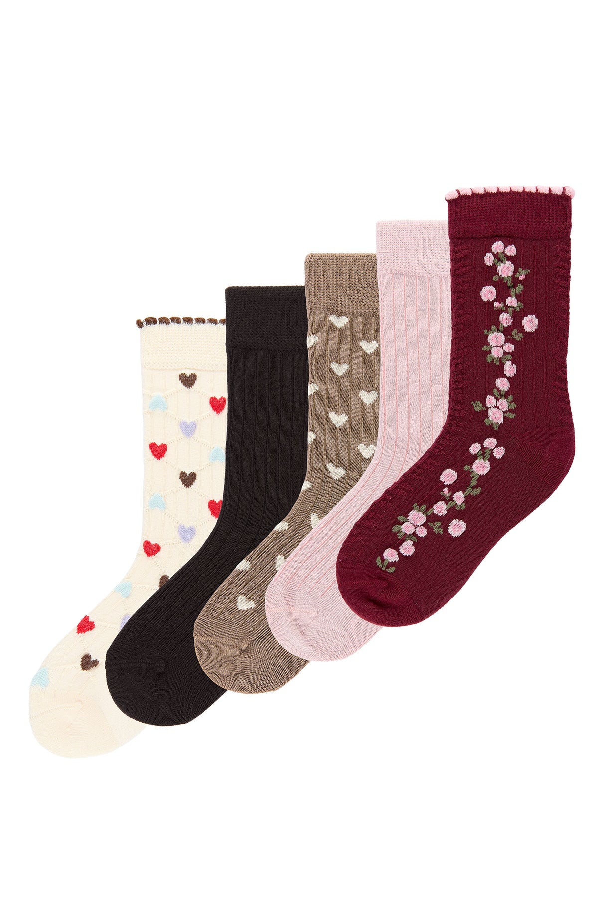 Minipop Mena - Bamboo Socks 5-pack - Coffee Brown