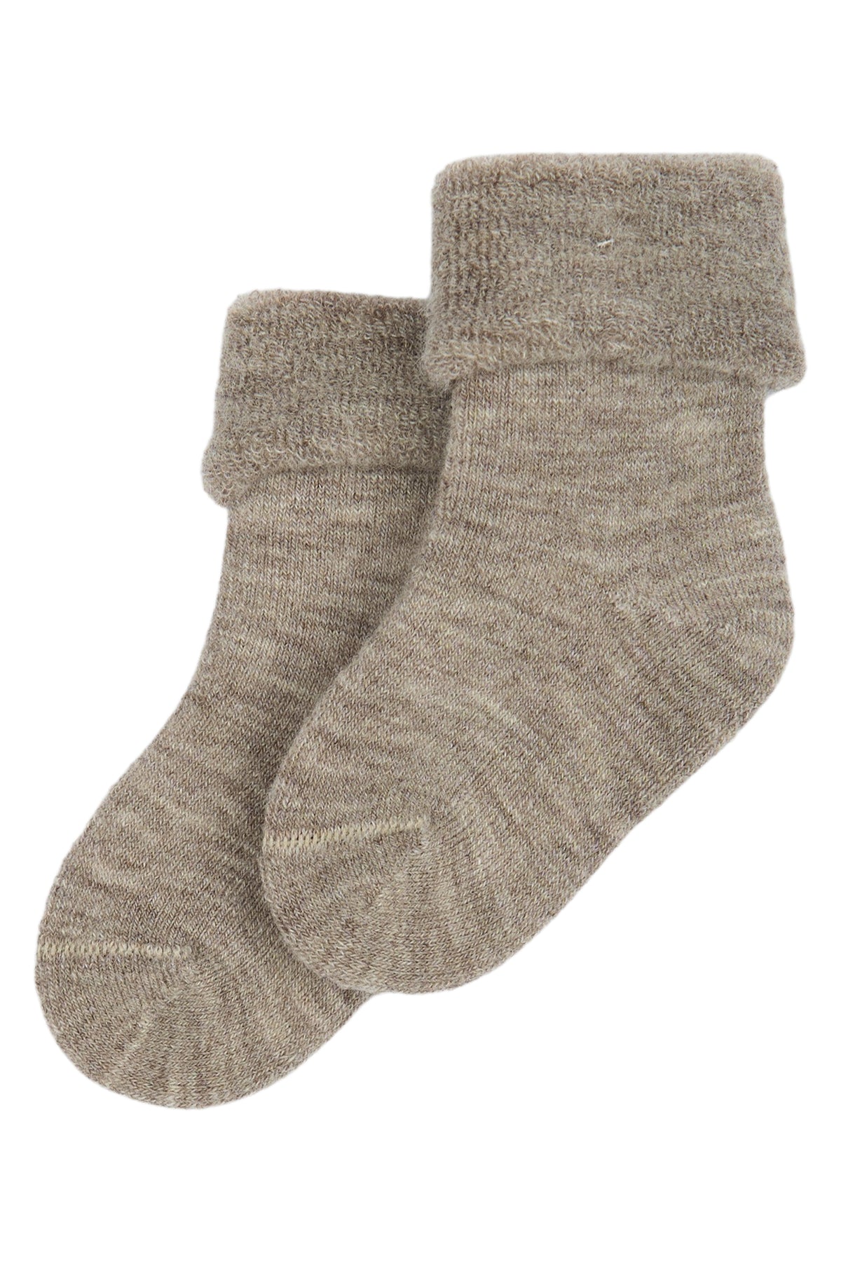 Minipop - Wool Baby Sock - Brown Melange