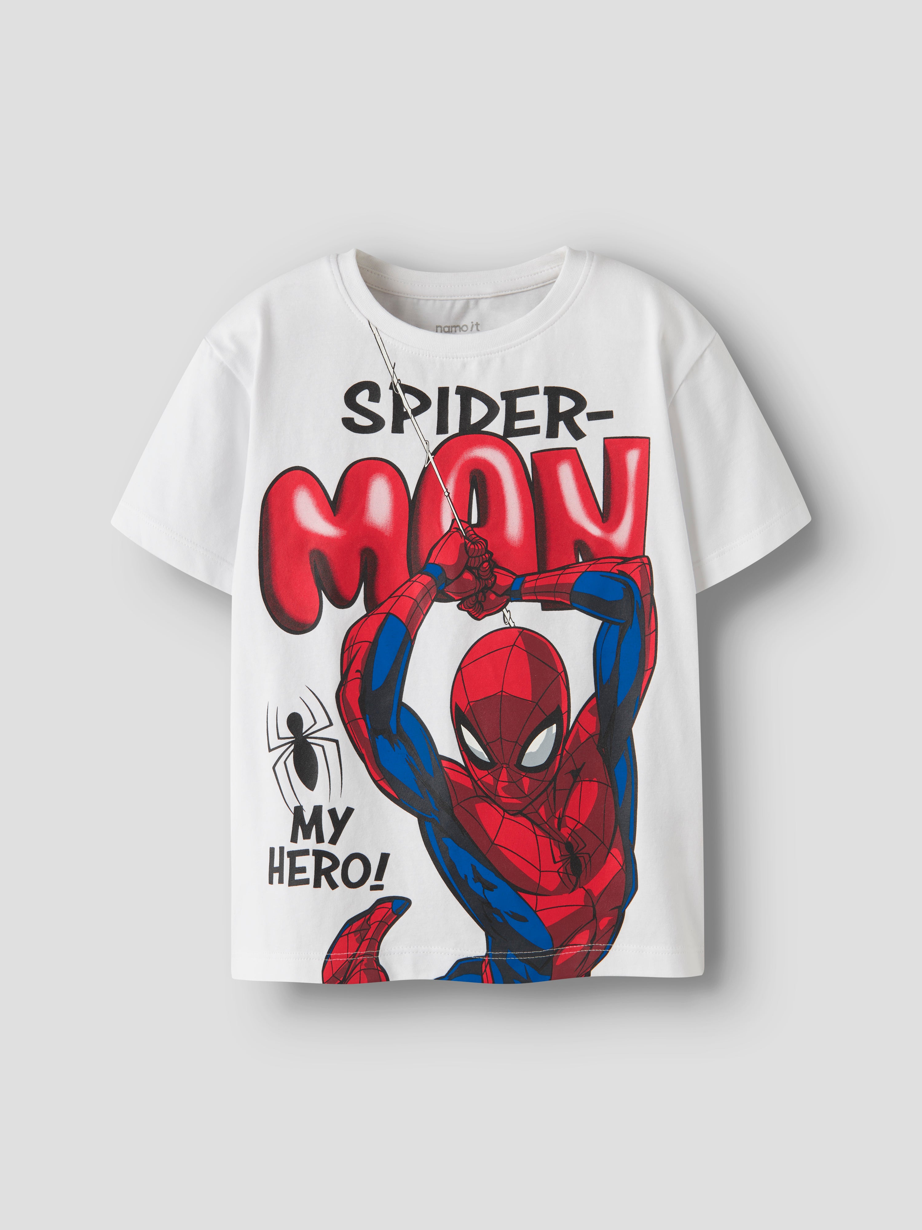 Name It Marvin - Spider SS Nreg Top Mar - Bright White