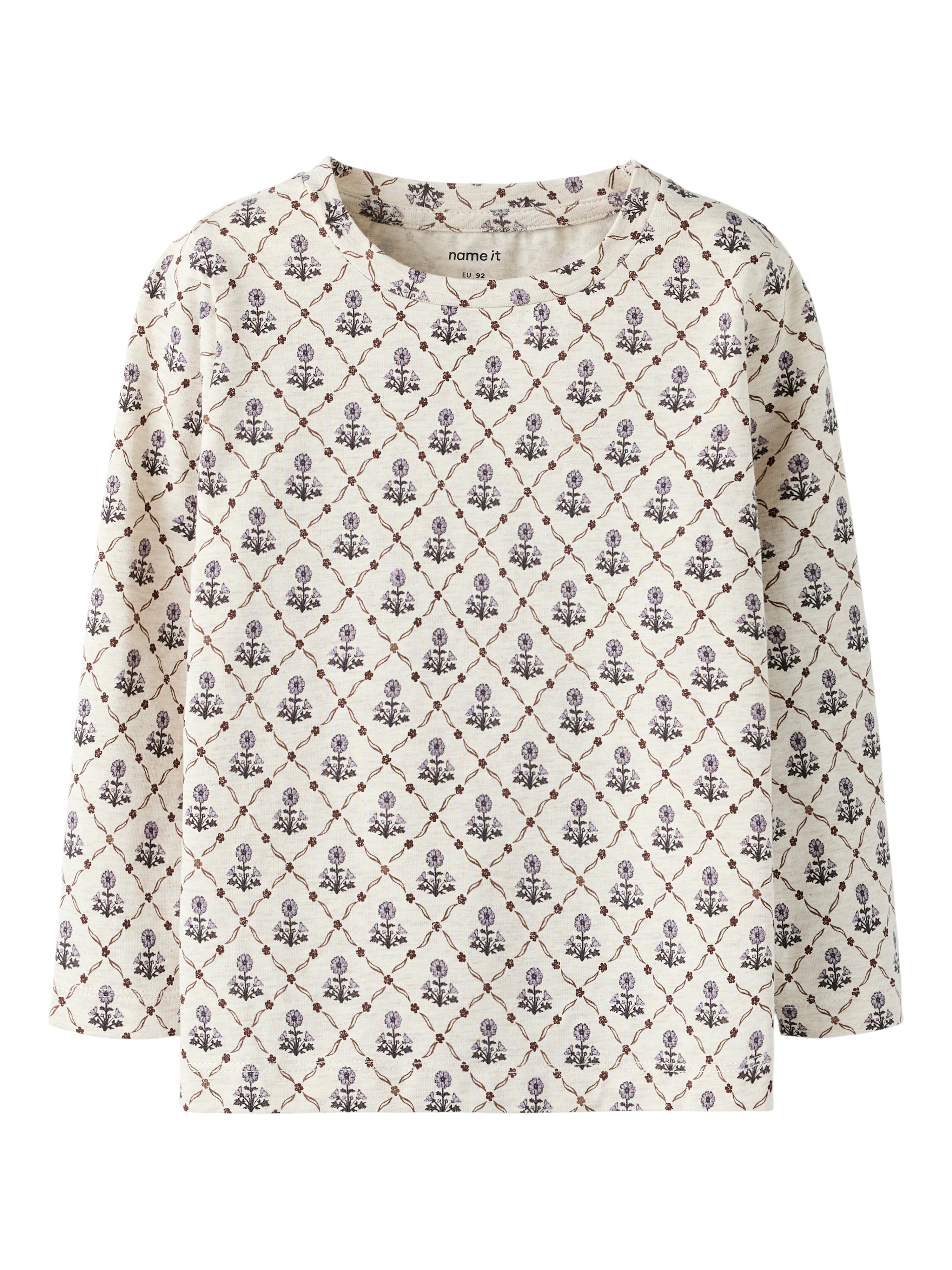 Name It Nikala LS Top - Peyote Melange/Small Flower