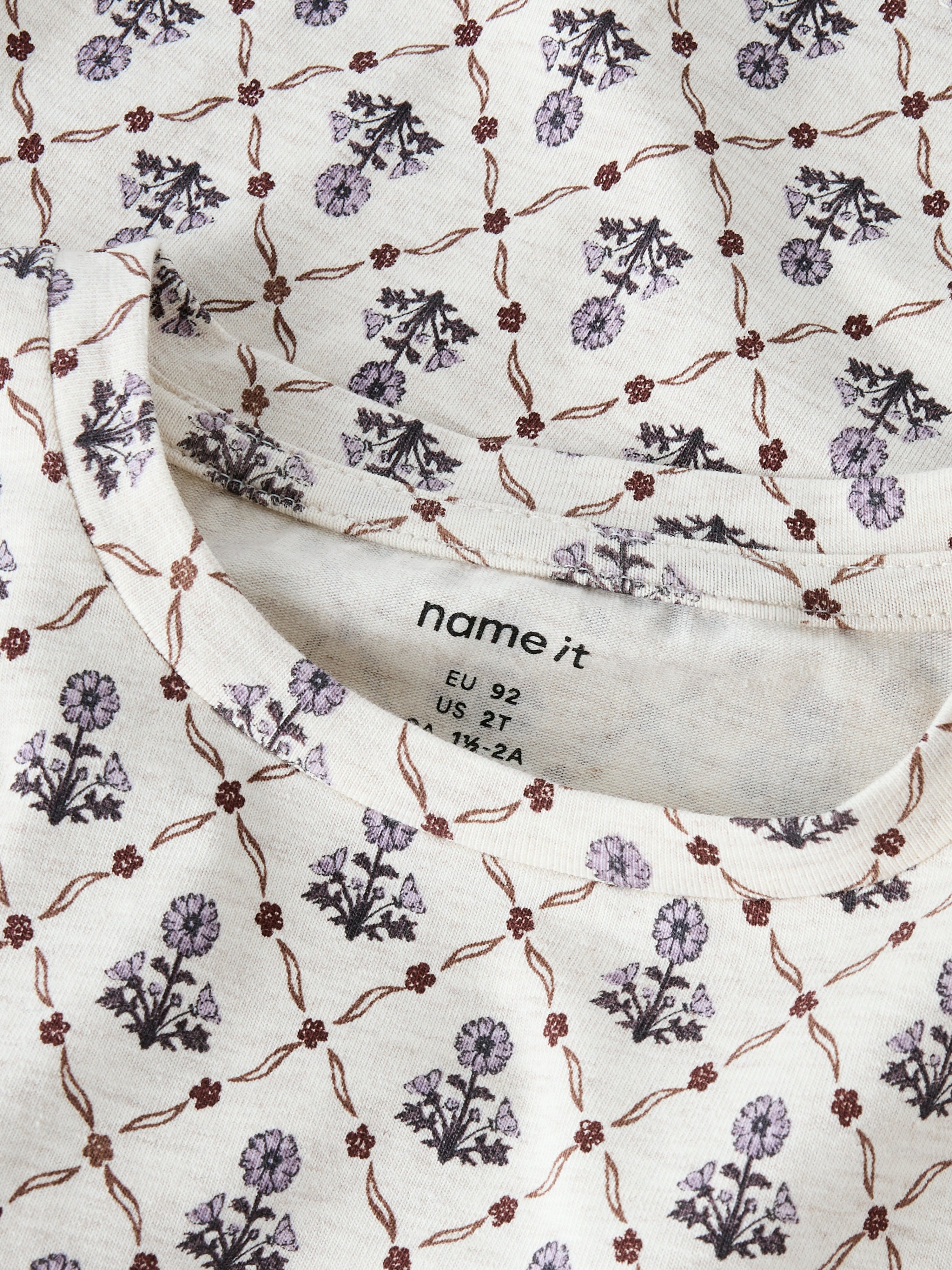 Name It Nikala LS Top - Peyote Melange/Small Flower