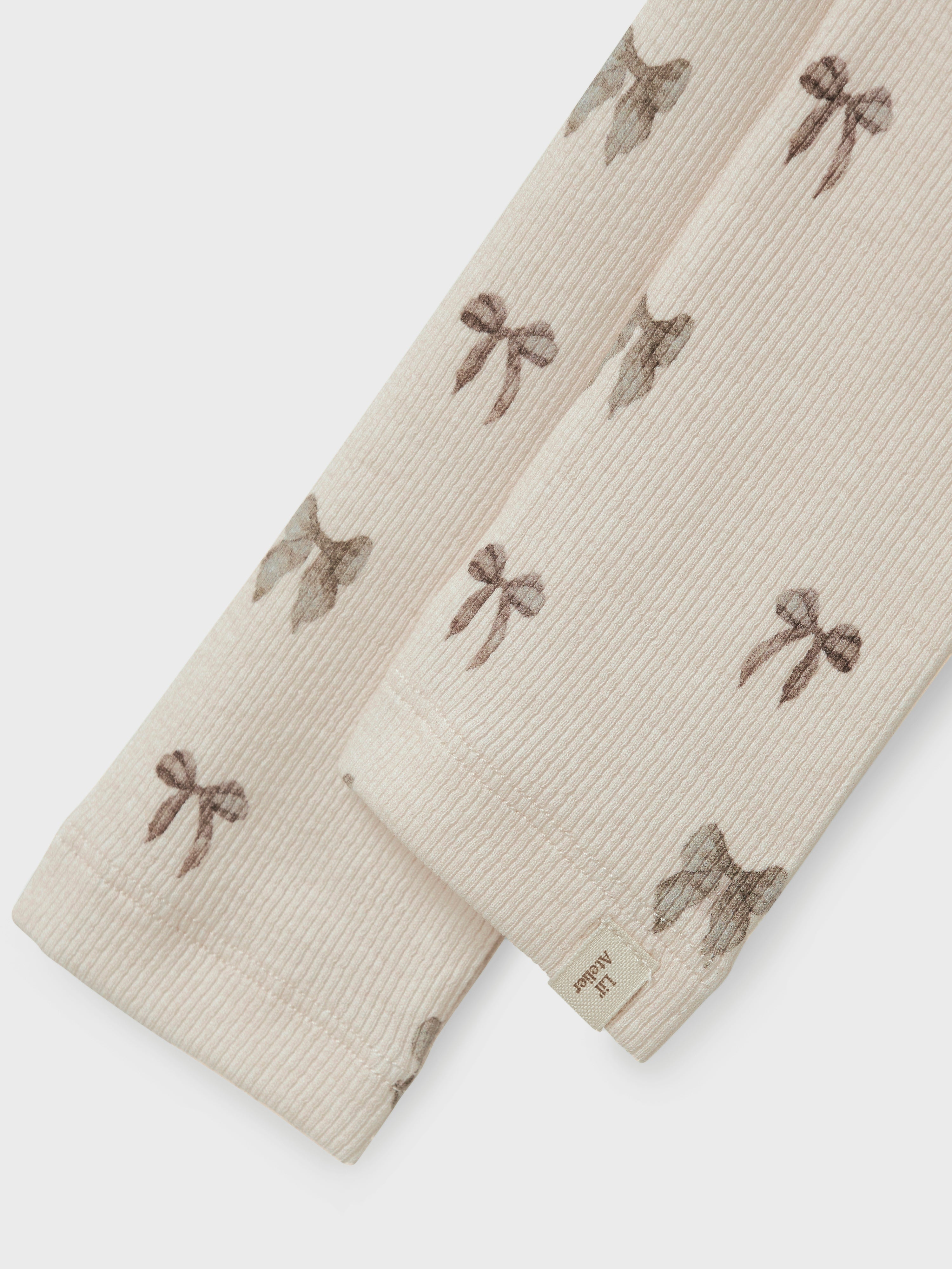 Lil Atelier Gavo Efi Slim Leggings NOOS - Silver Peony/Bow