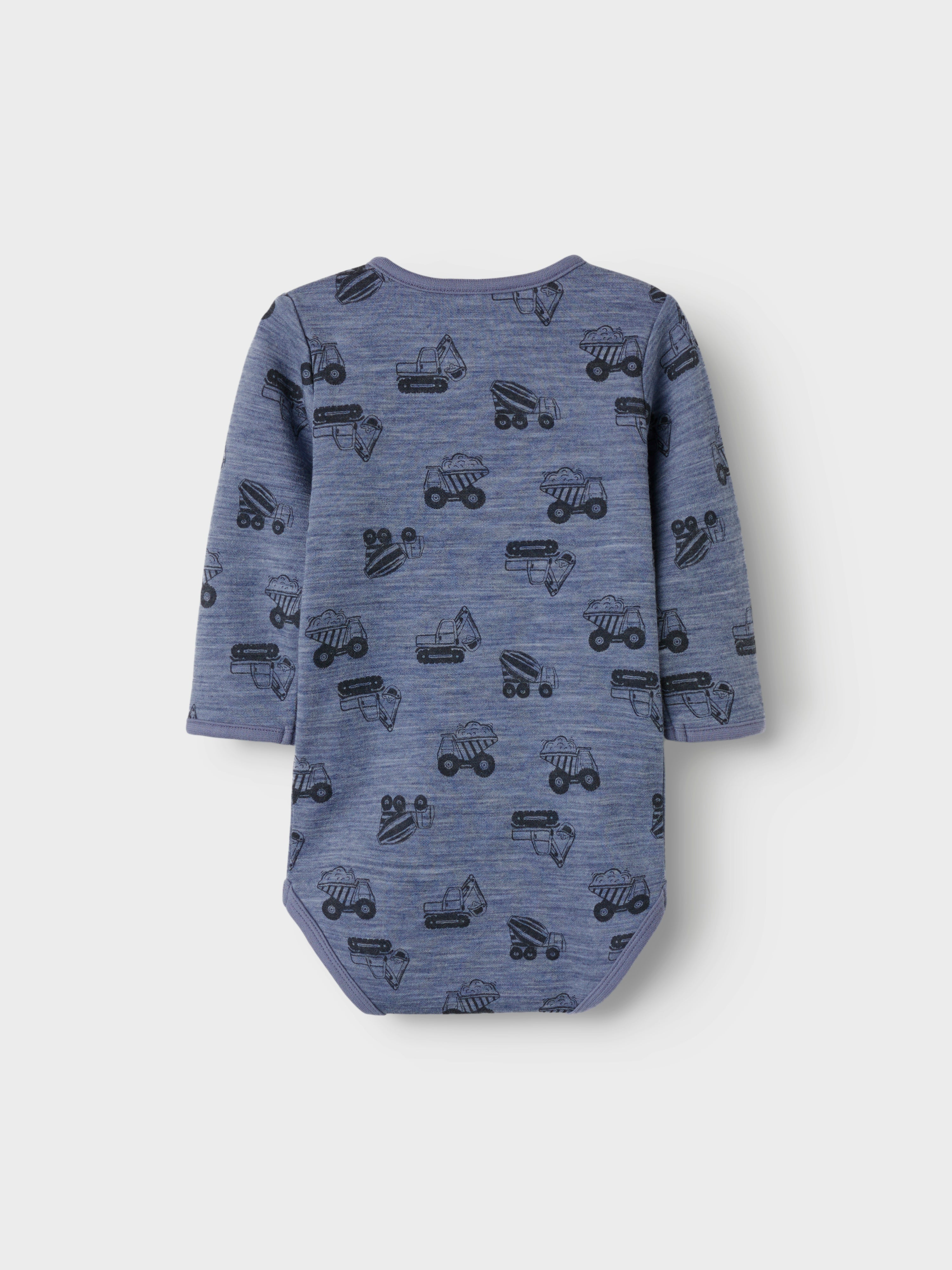 Name It Wuppo Wool Body - Folkstone Gray/Machines