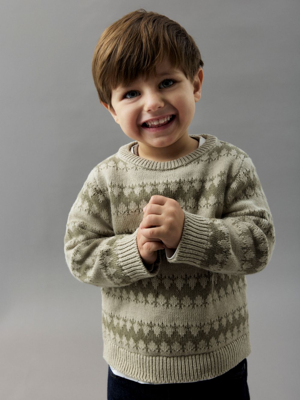 Name It Oscar Knit - Island Fossil/Mermaid