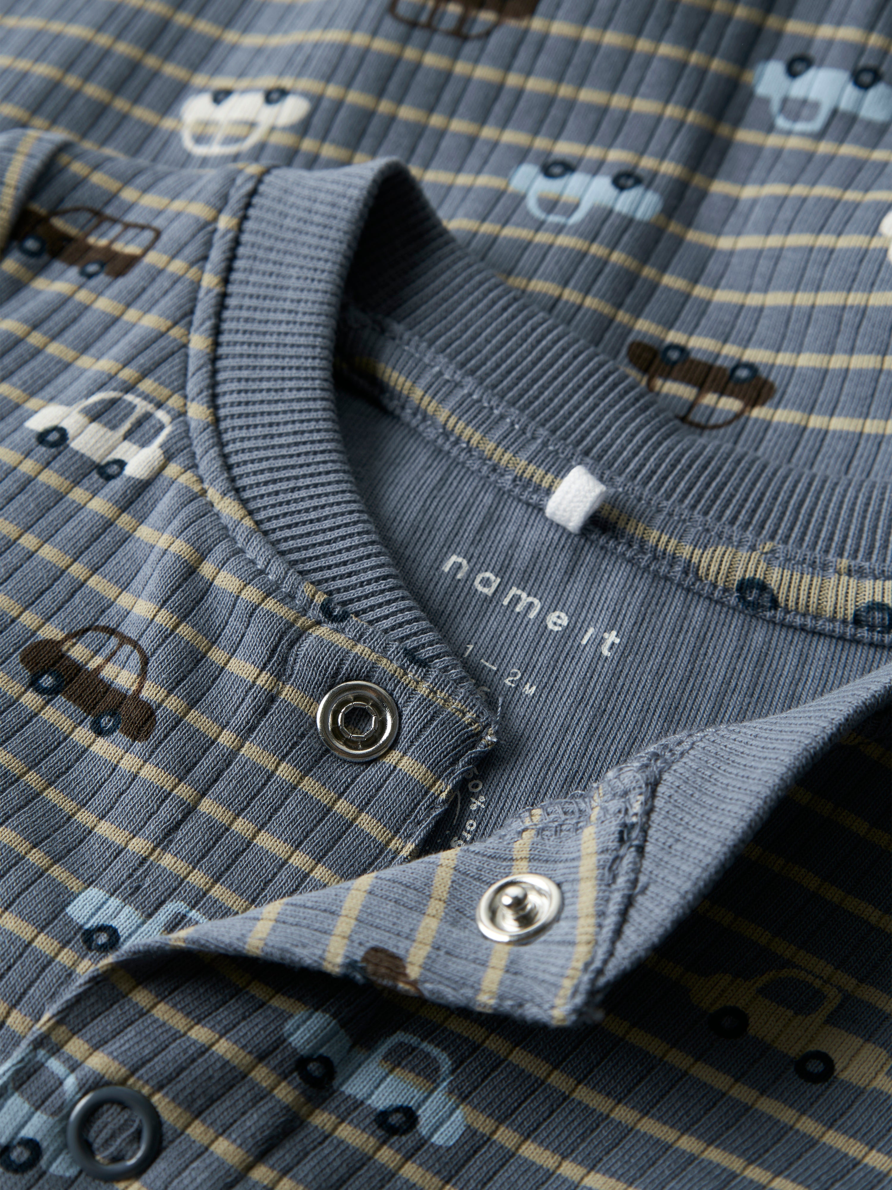 Name It Ronald LS Bodysuit - Flint Stone