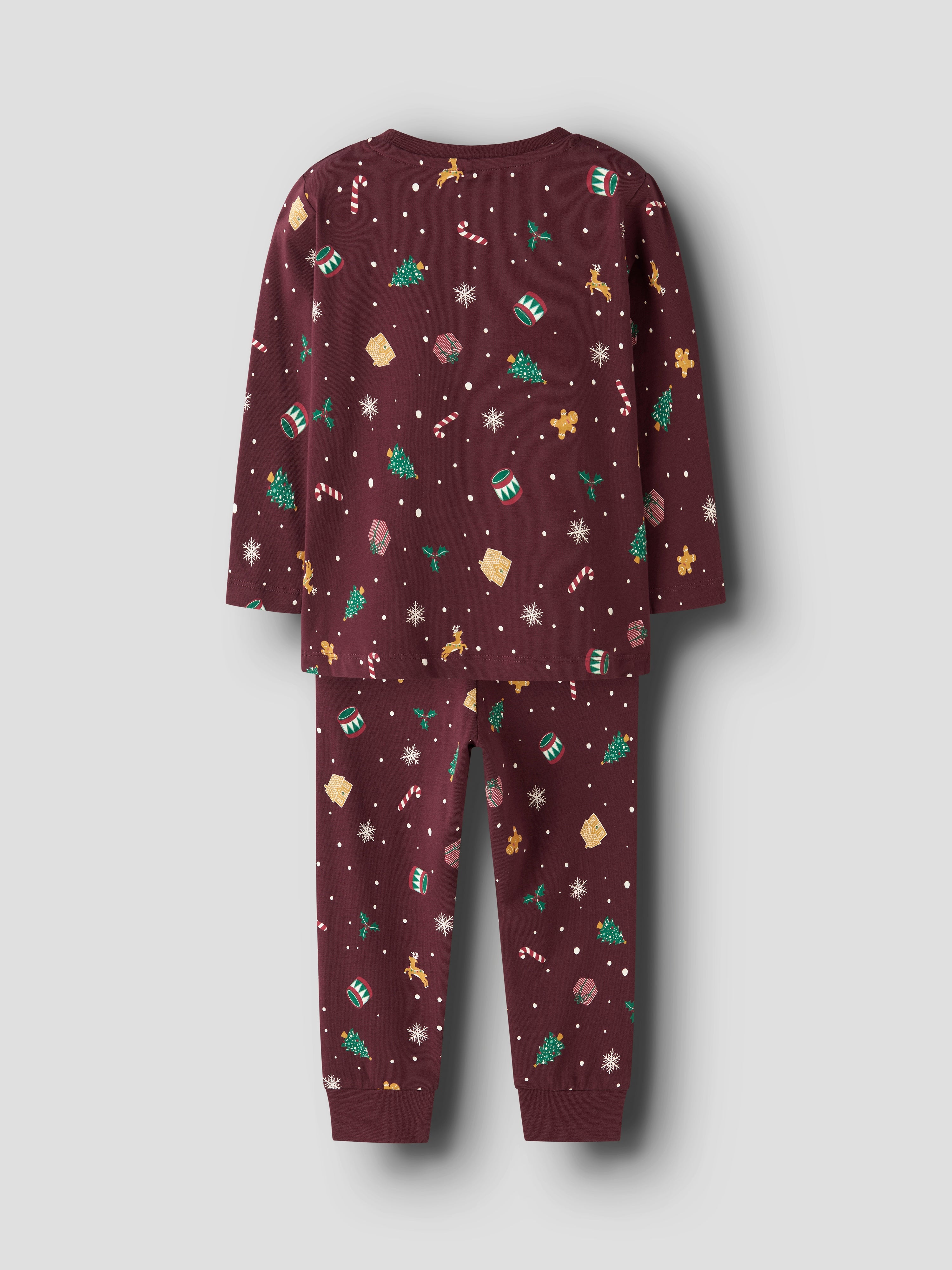 Name It Vismas Natsæt - Burgundy/Xmas