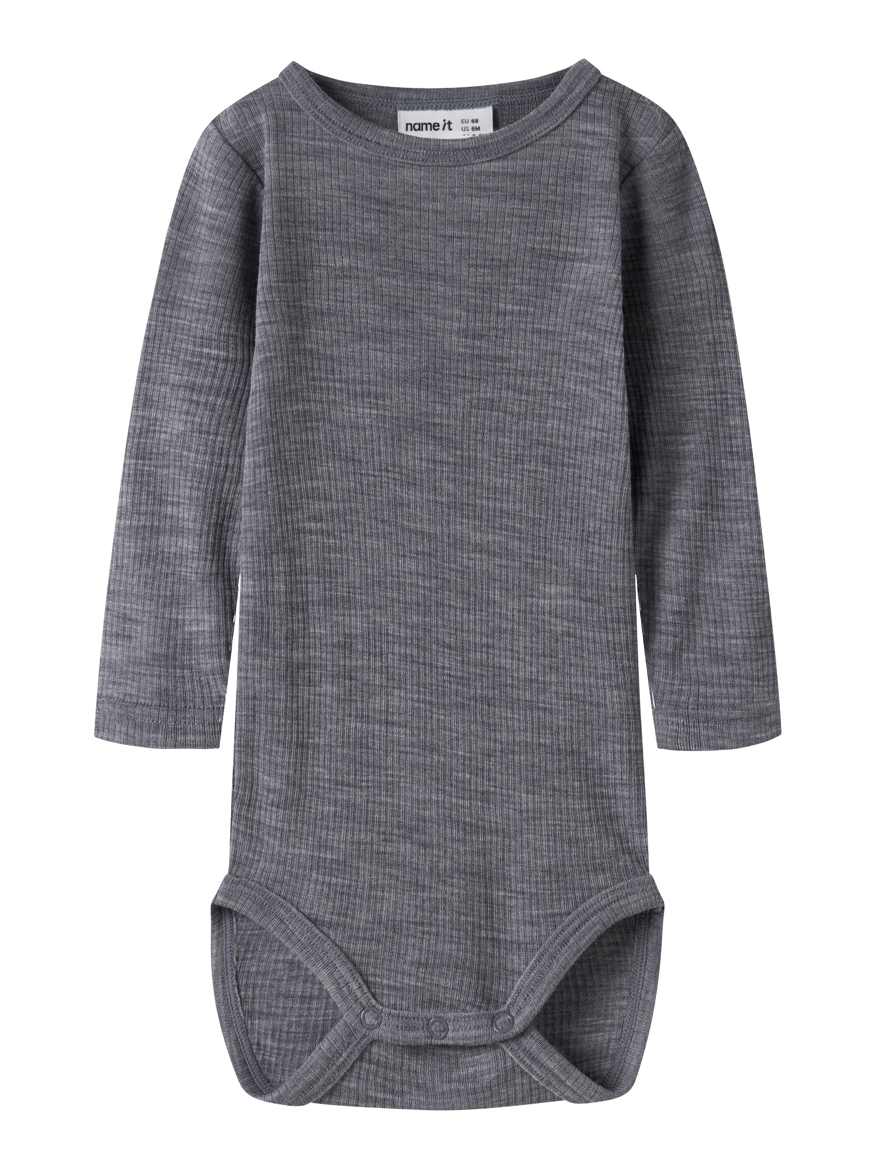 Name It Wax - Wool Rib LS Body - Folkstone Gray