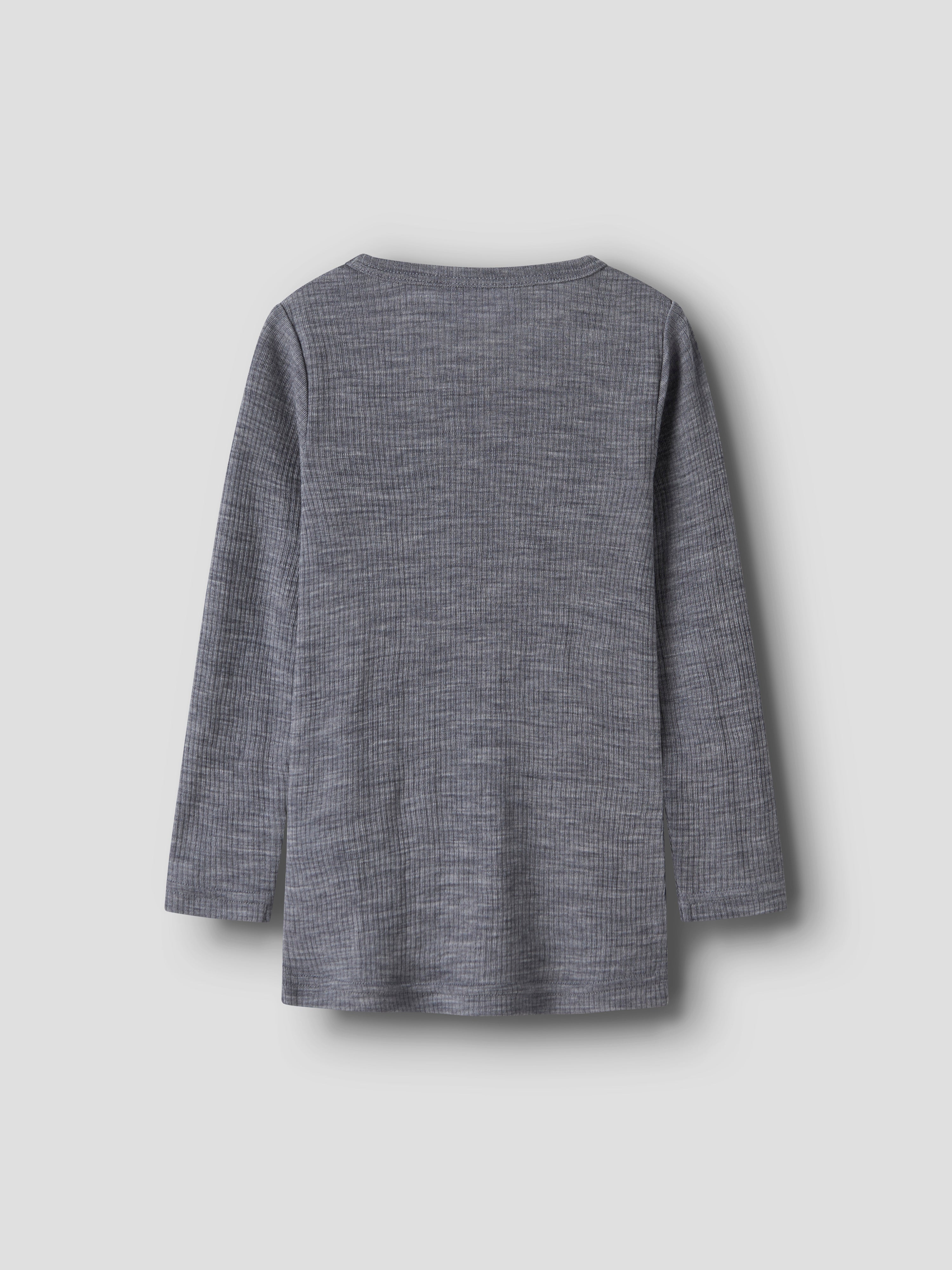 Name It Wax - Wool Rib LS Top - Folkstone Gray