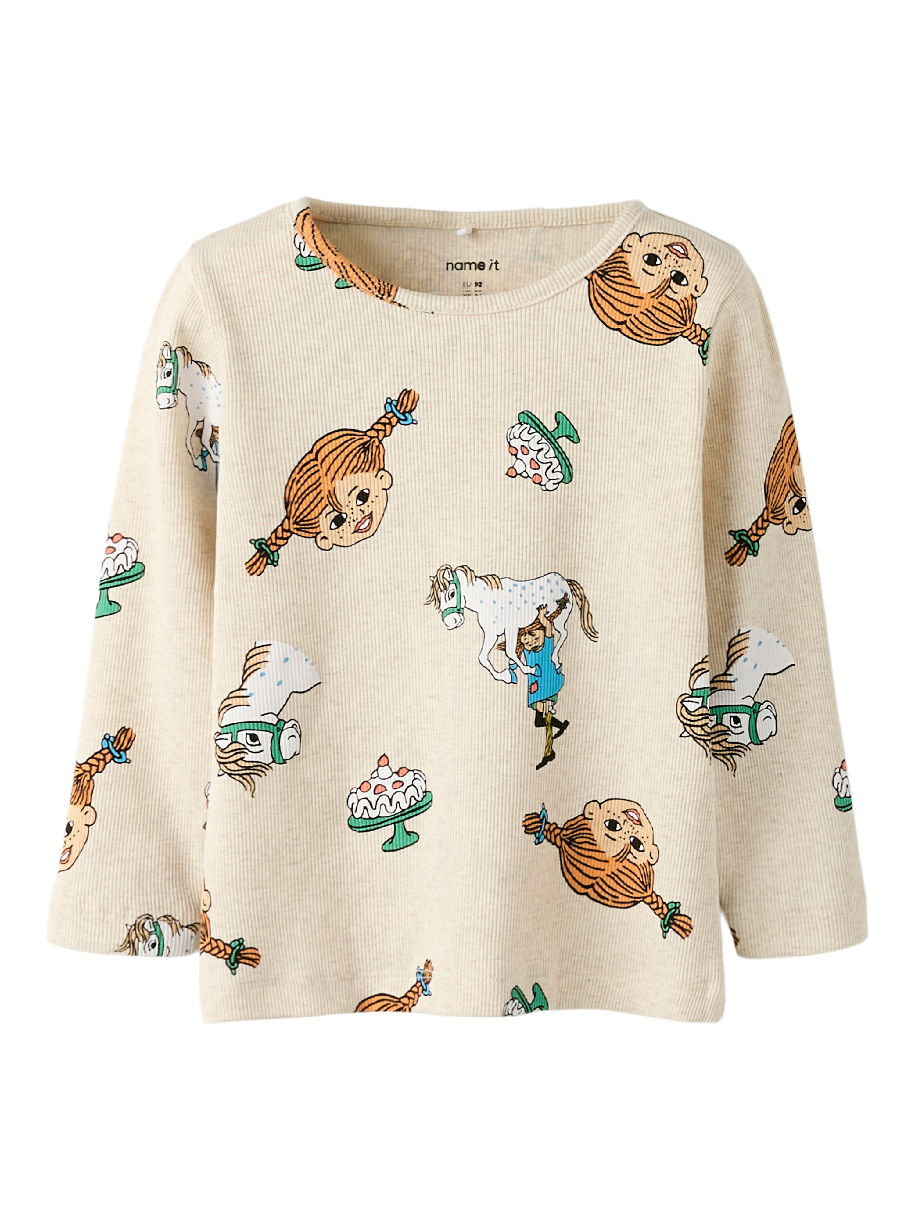 Name It Soca Pippi LS Top - Peyote Melange