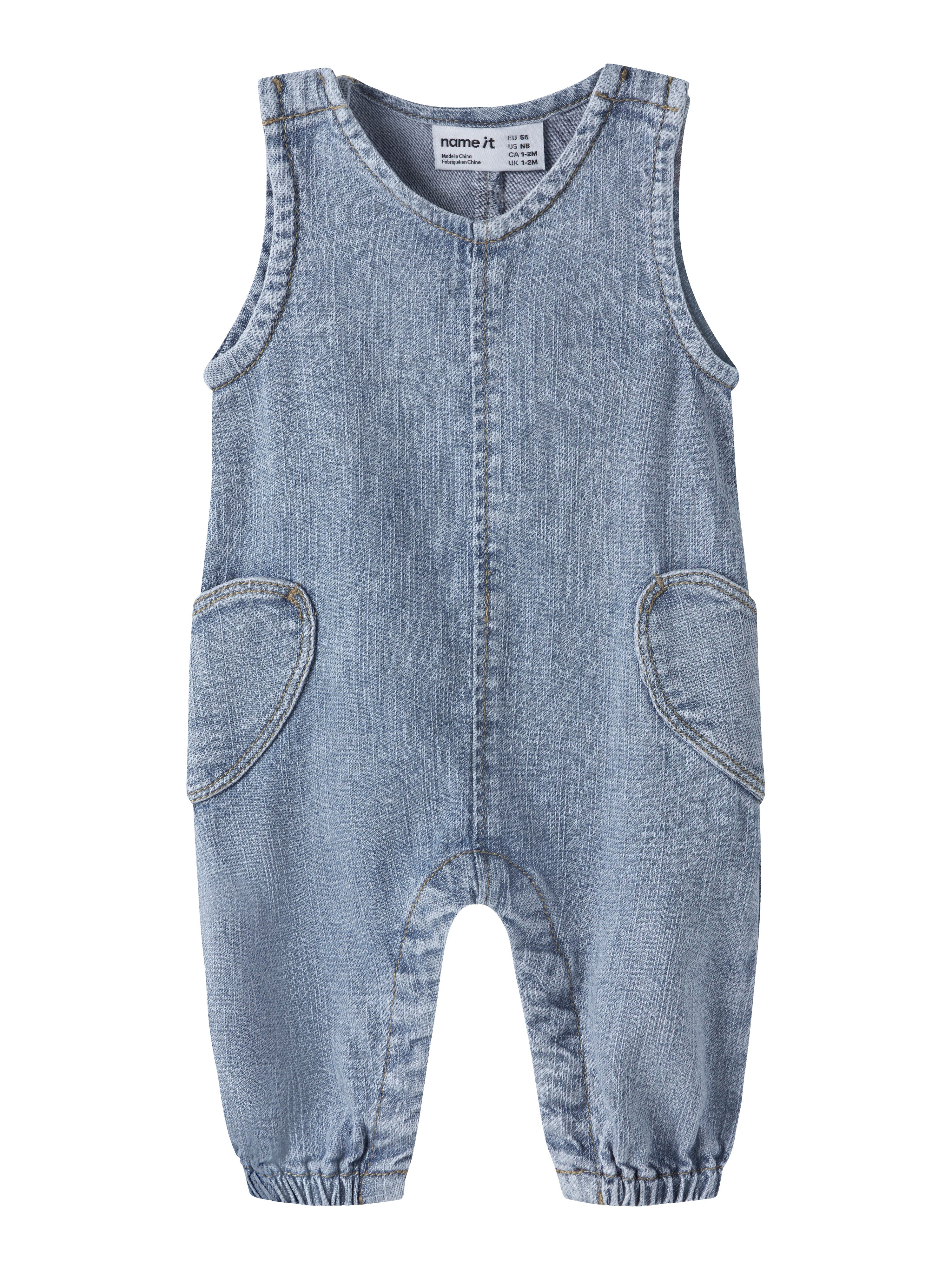 Name It Emmaline - Loose Denim Overall - Denim Blue