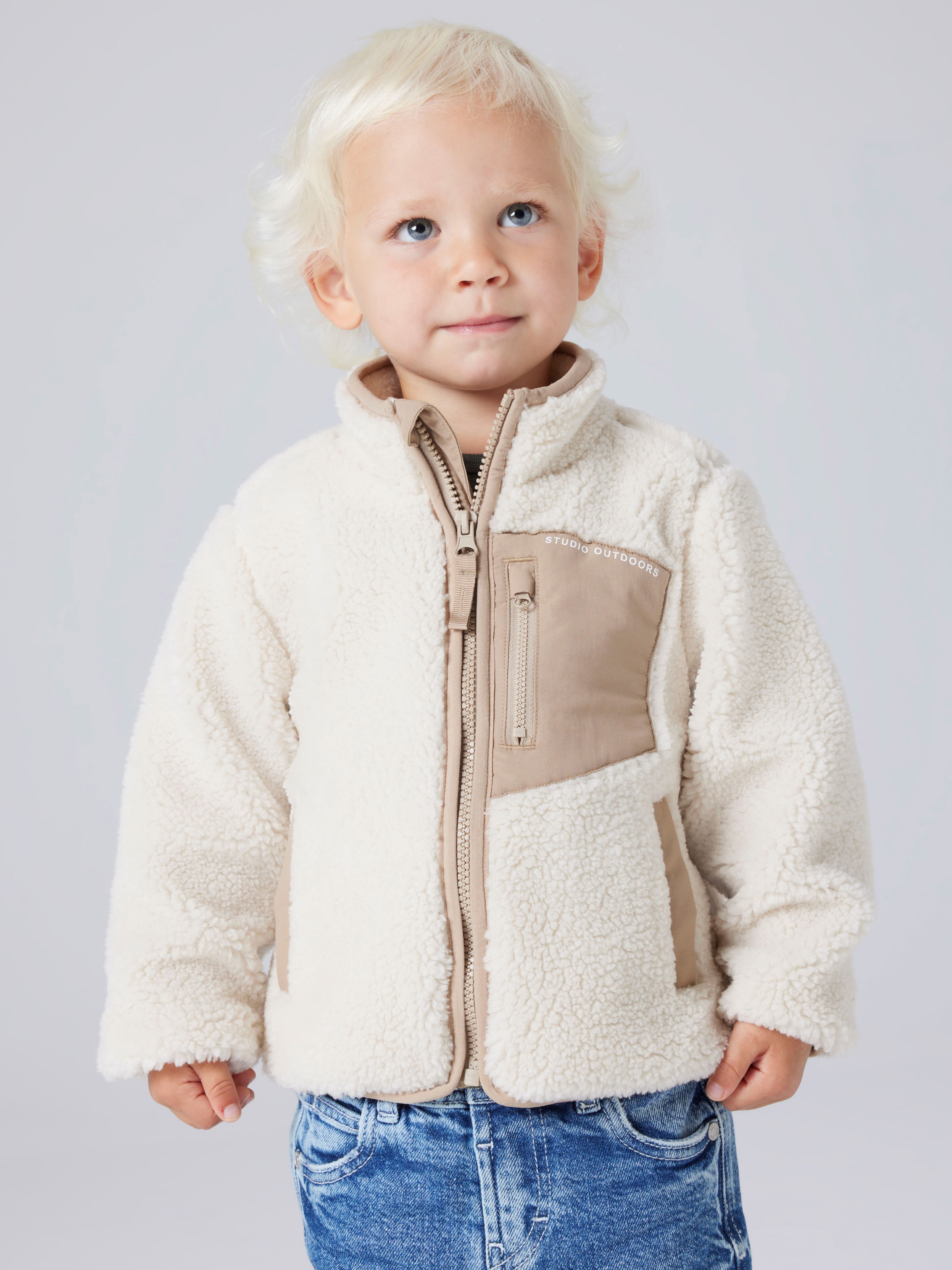 Name It Mattia - Sherpa Jacket - Moonbeam