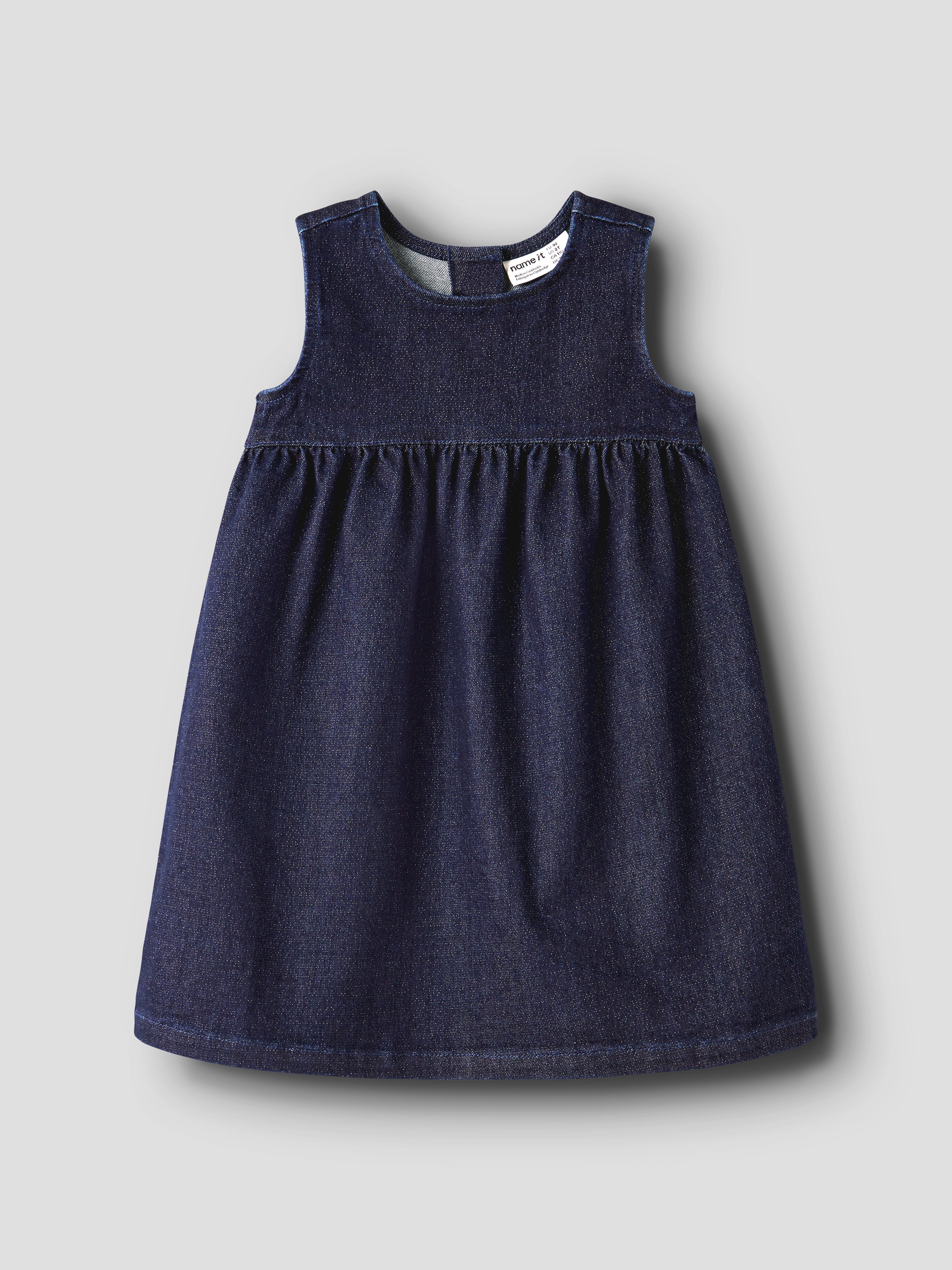 Name It Ella - Denim Glitter Dress - Dark Blue Denim