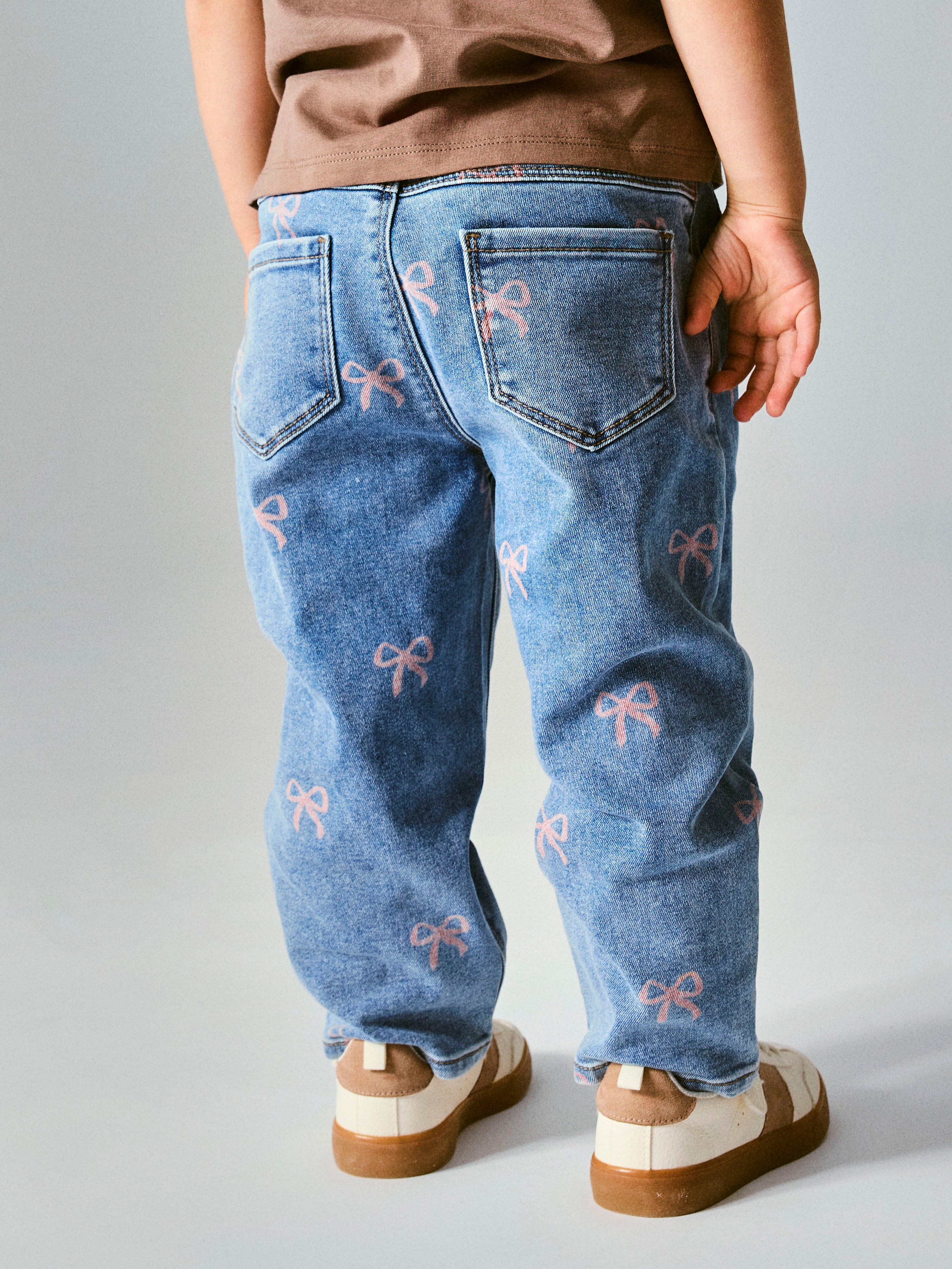 Name It Bella - Mom Shaped Jeans NOOS - Medium Blue Denim/Bow