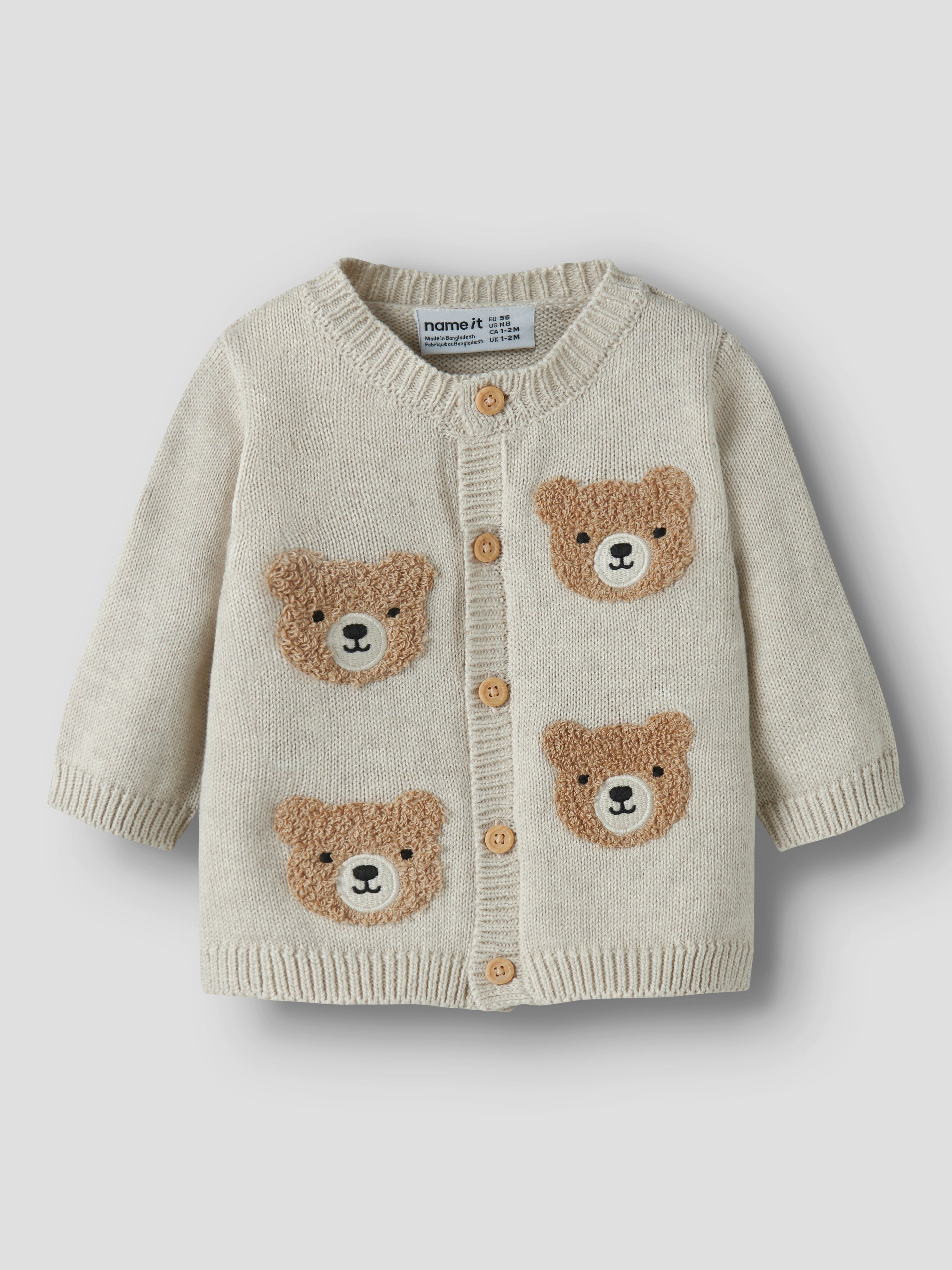 Name It Obase - LS Knit Cardigan - Peyote Melange