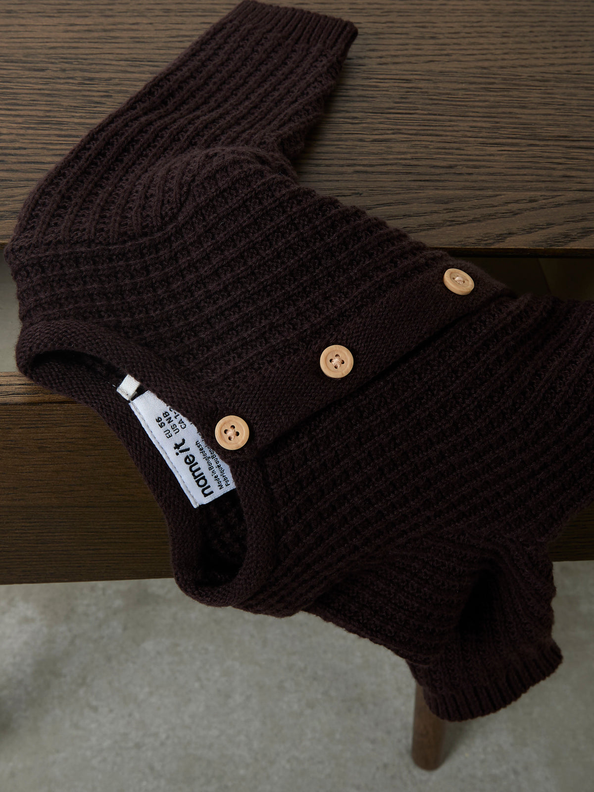 Name It Olivar - LS Knit Cardigan - Chocolate Plum