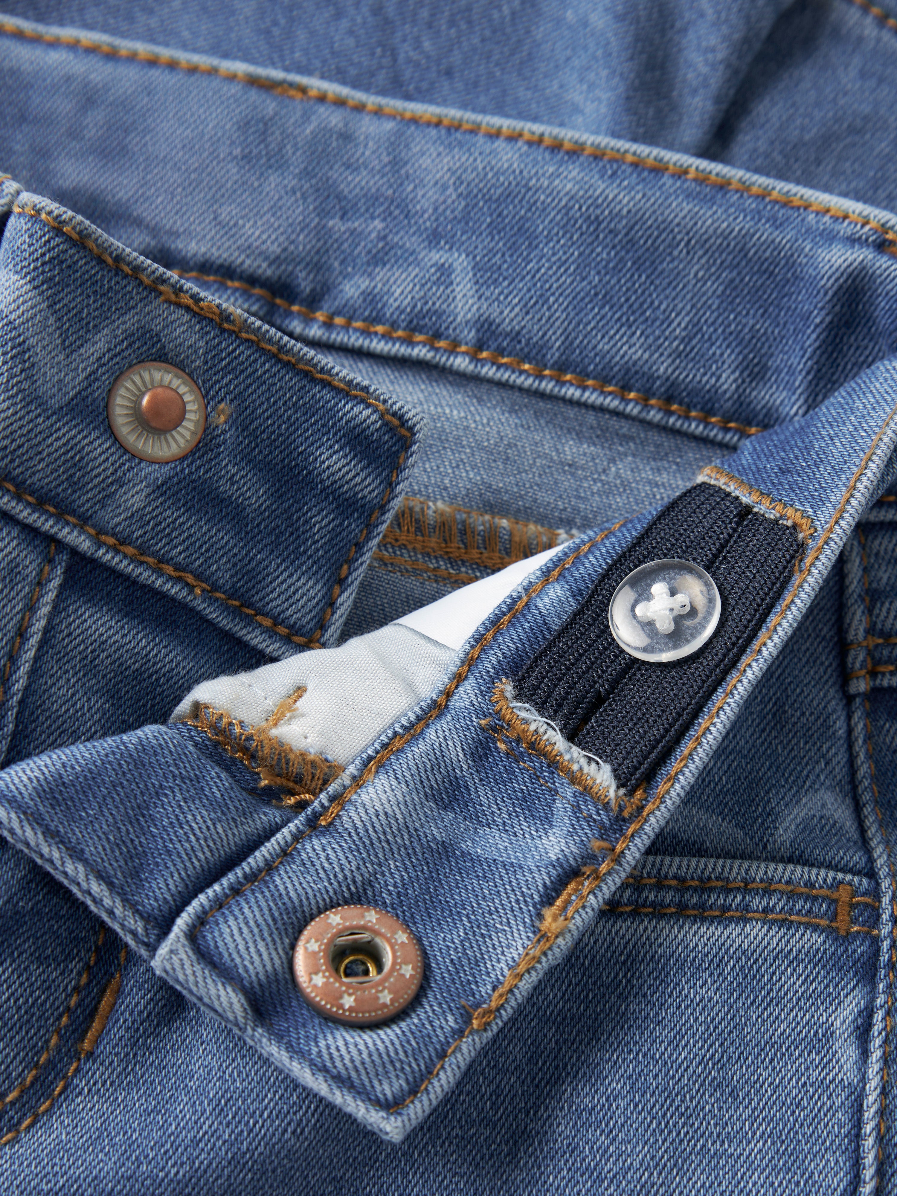 Name It Rose - Mom Jeans - Medium Blue Denim/Heart