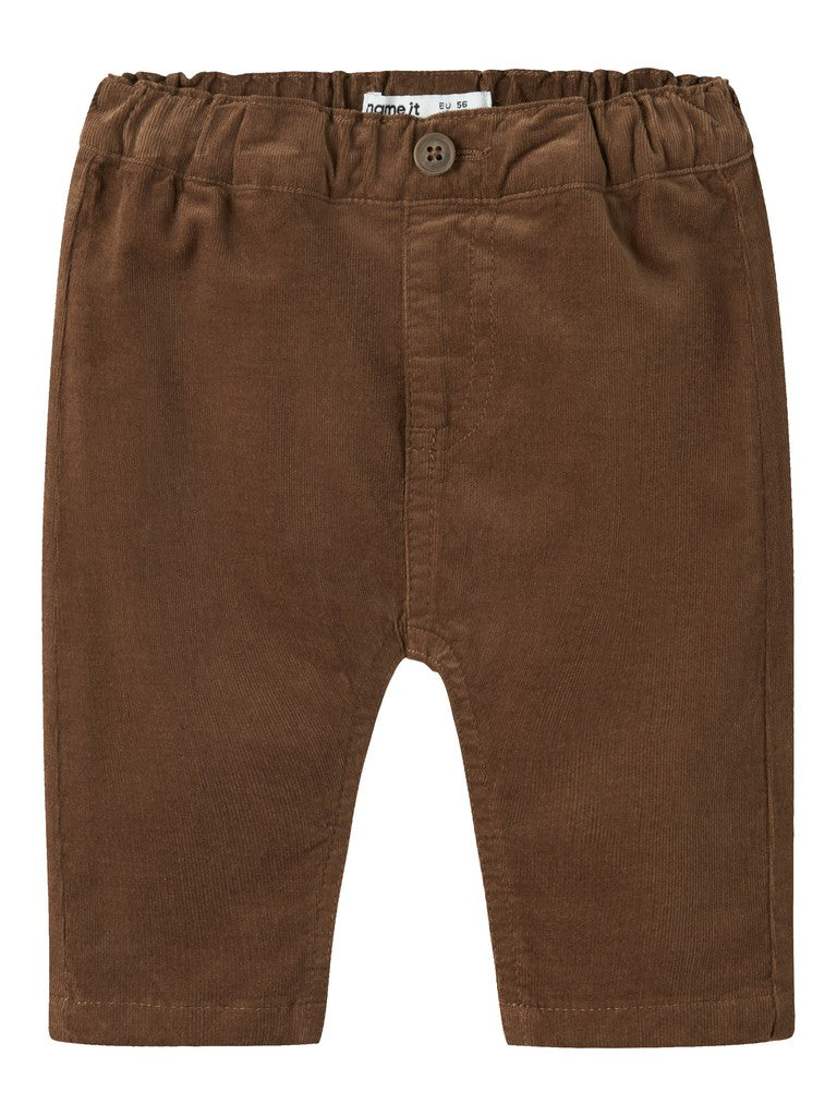 Name It Ben - Bow Tapered Cord Pant 9210 - Sepia