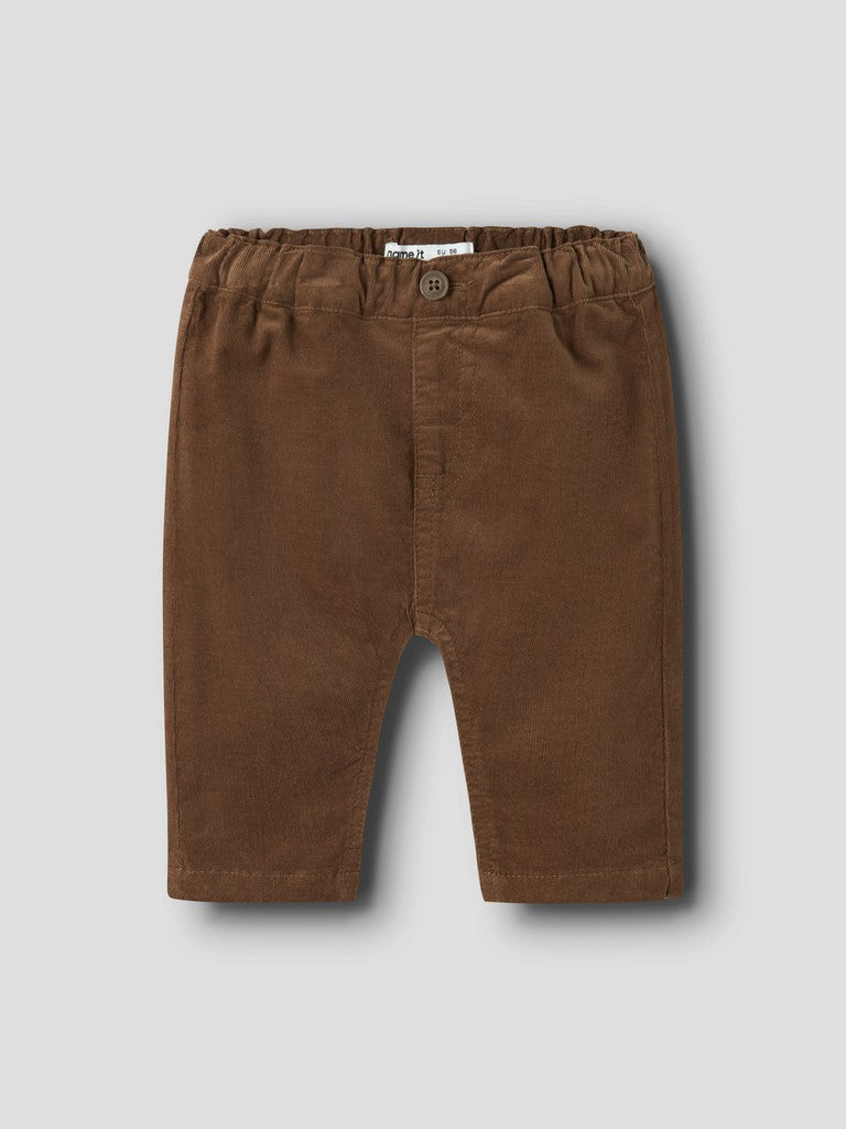 Name It Ben - Bow Tapered Cord Pant 9210 - Sepia