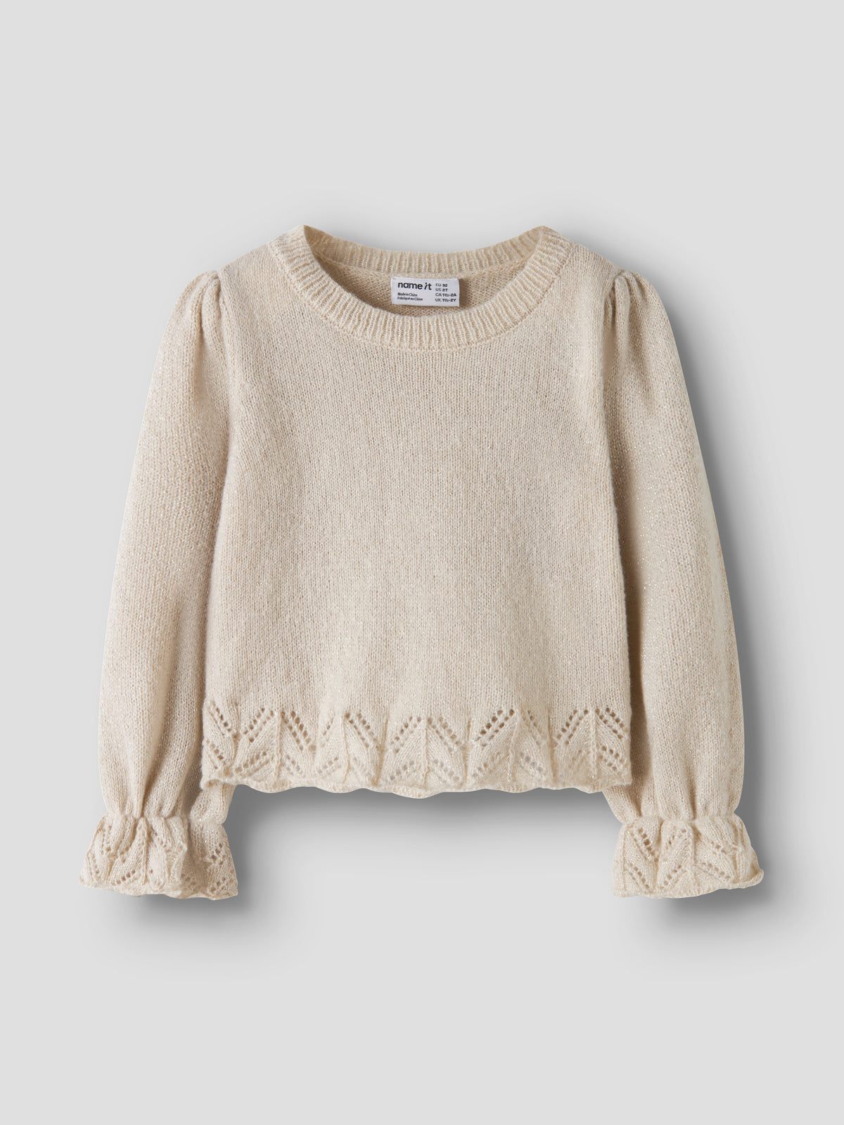 Name It Ruel - LS Knit - Peyote Melange / Silver Lurex