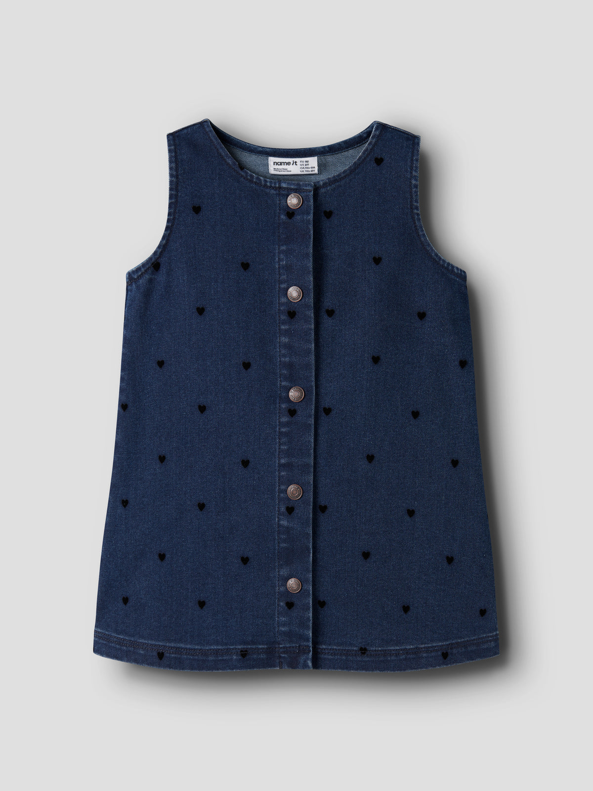 Name It Clara - SL Denim Dress 4780 - Dark Blue Denim