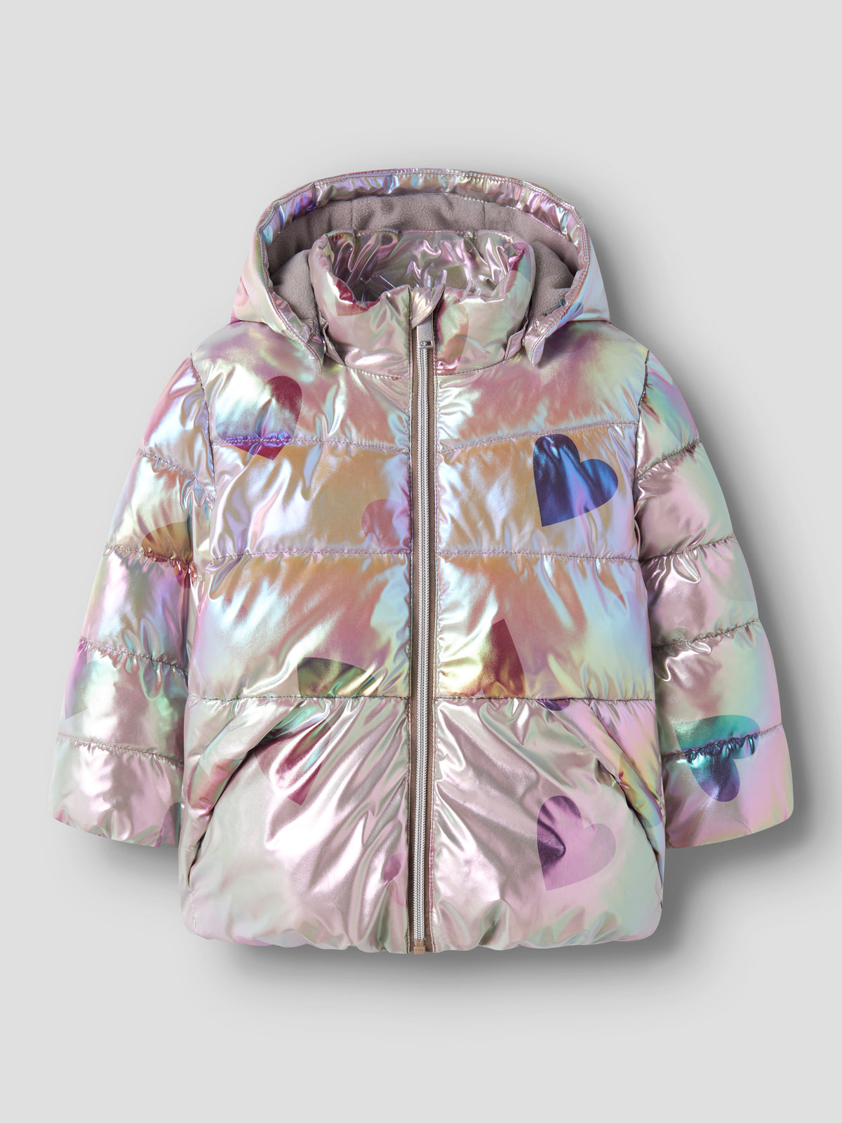 Name It Molina - Puffer Jacket Shiny AOP - Fungi