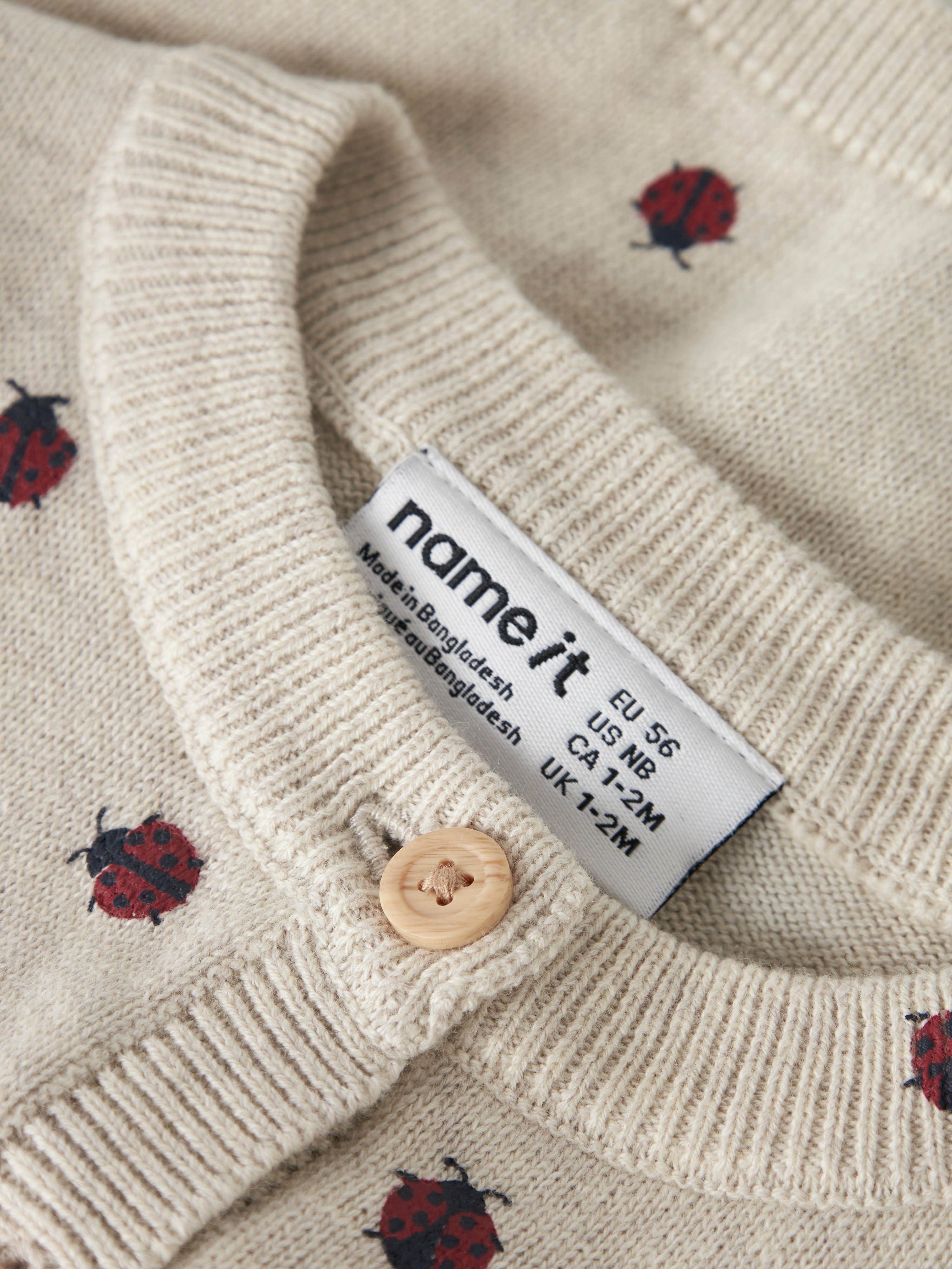 Name It Kikki - LS Knit Cardigan - Peyote Melange