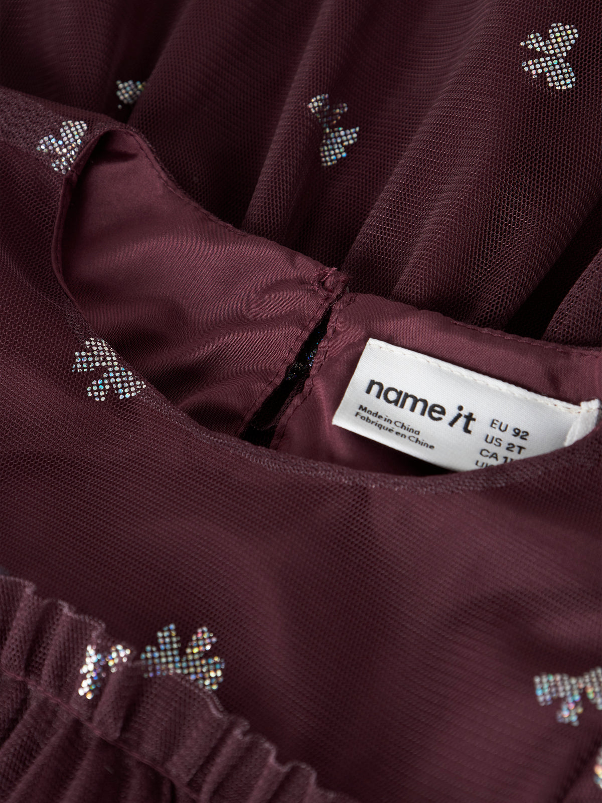 Name It Ramni - LS Dress - Catawba Grape