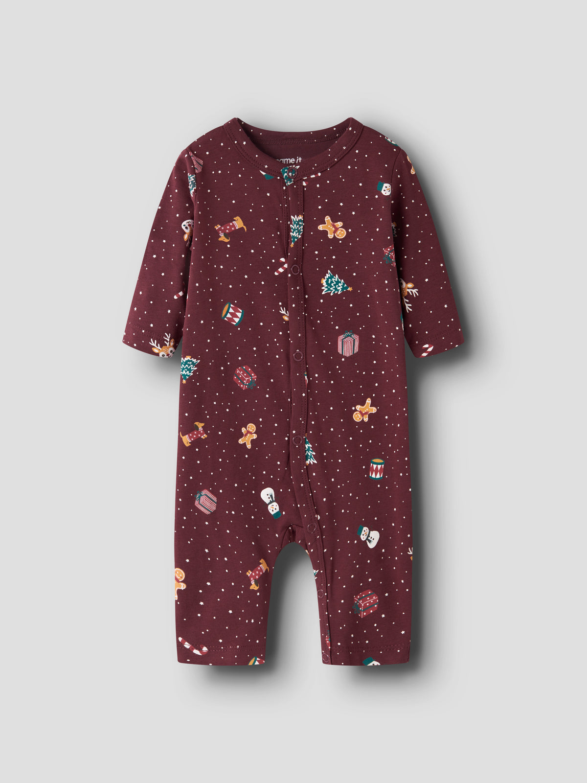 Name It Vismas Natdragt - Burgundy/Xmas