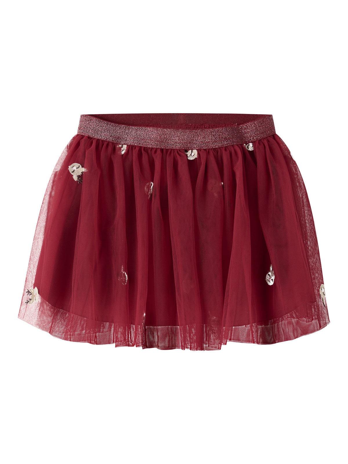 Name It Veross - Tulle Skirt - Red Dahlia / Reindeer