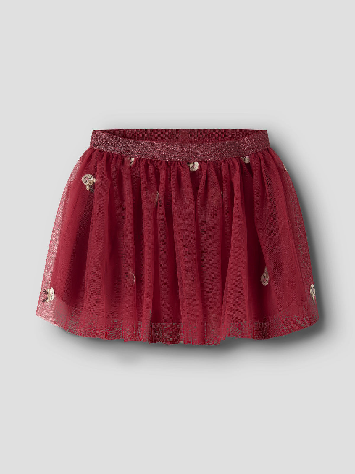 Name It Veross - Tulle Skirt - Red Dahlia / Reindeer