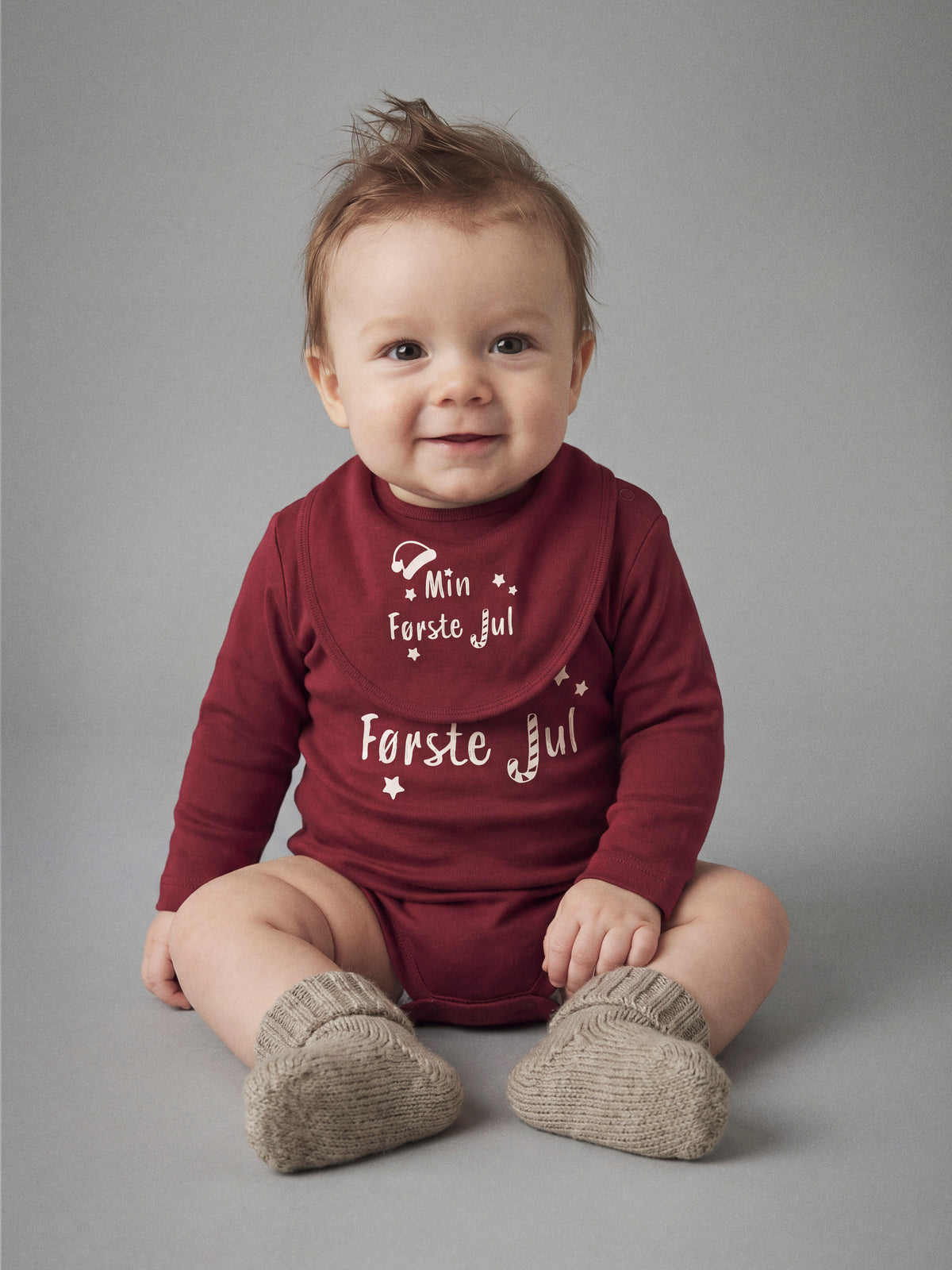 Name It Rajul - LS Body - Red Dahlia / Min Første Jul