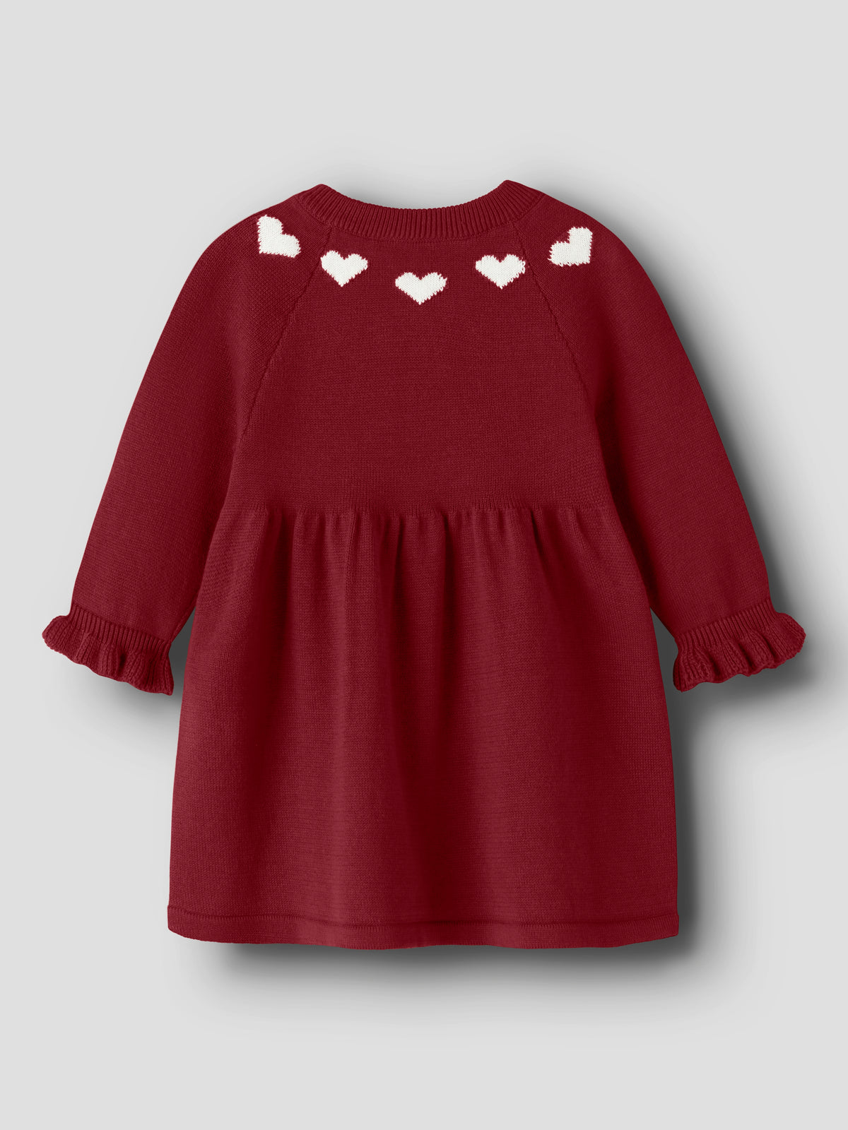 Name It Risse - LS Knit Dress - Red Dahlia