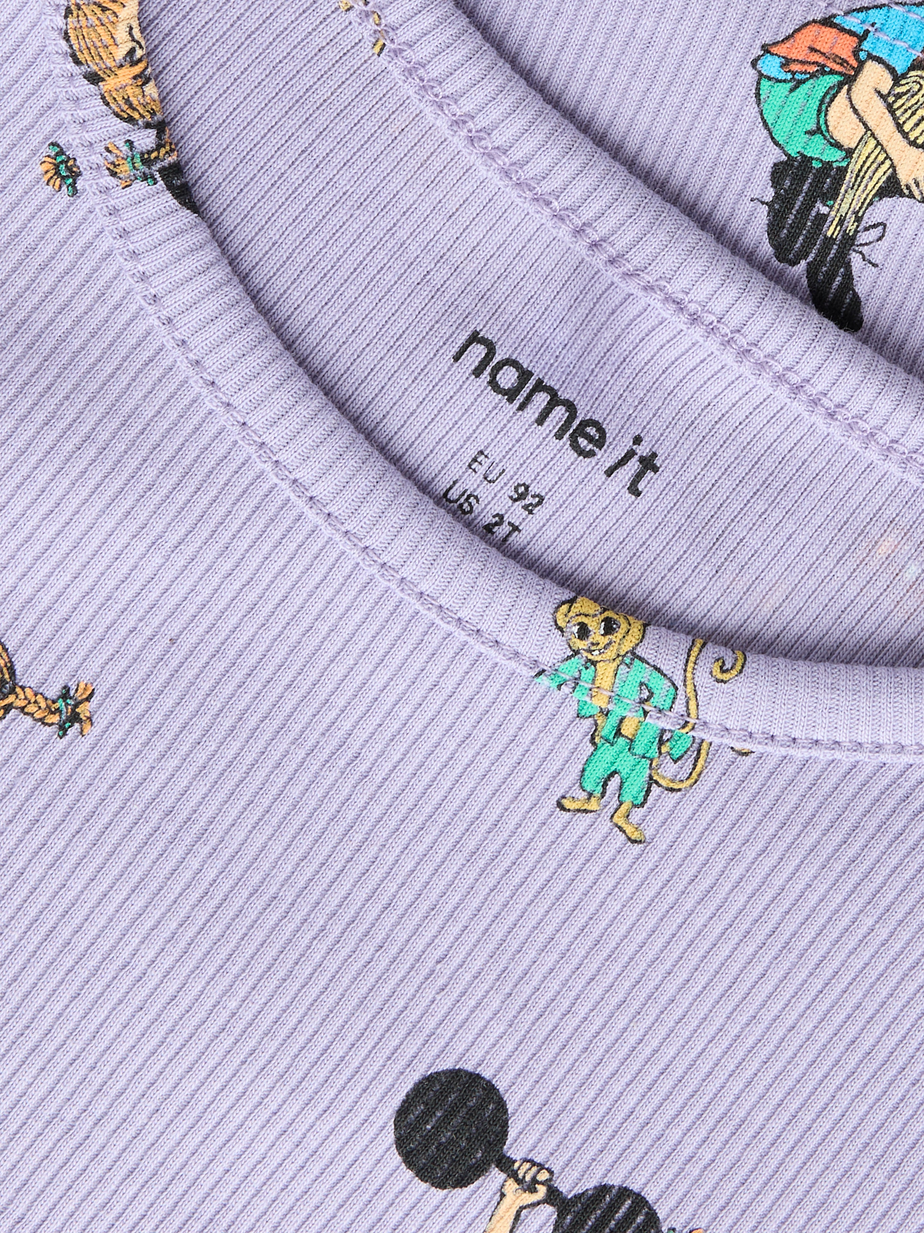 Name It Ara - Pippi LS Slim Top Sky - Heirloom Lilac