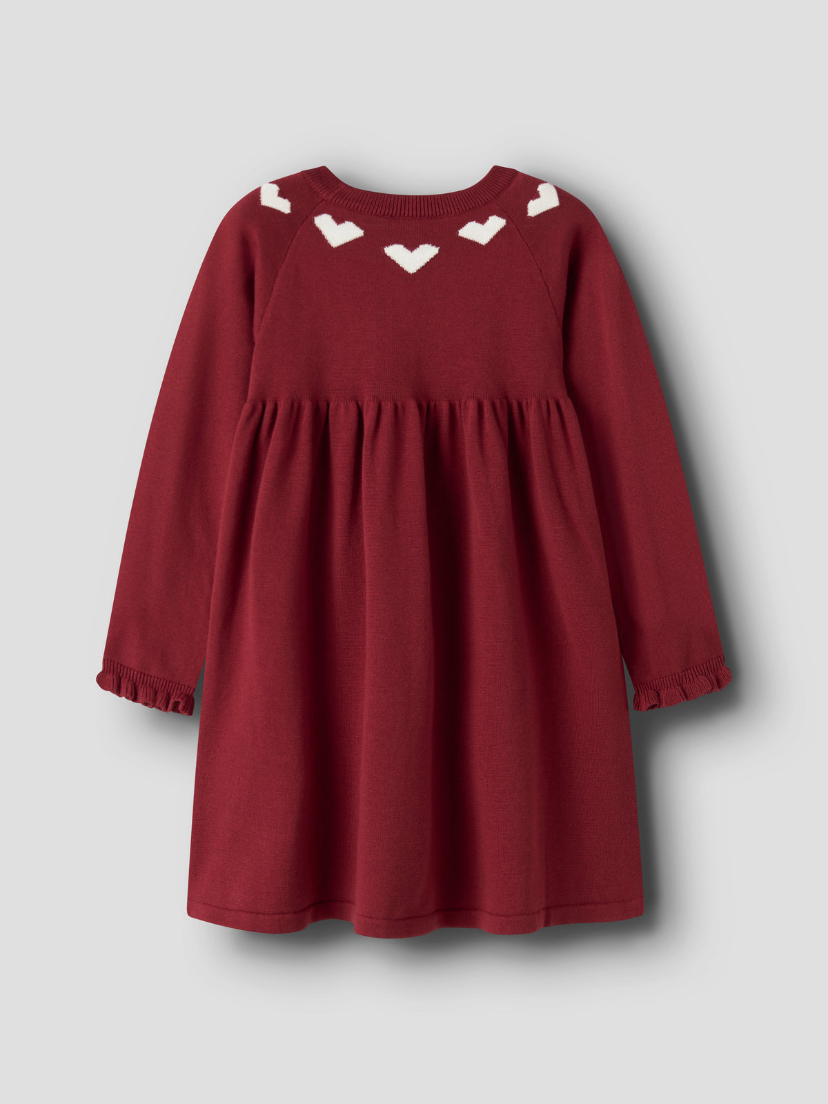 Name It Risse - LS Knit Dress - Red Dahlia