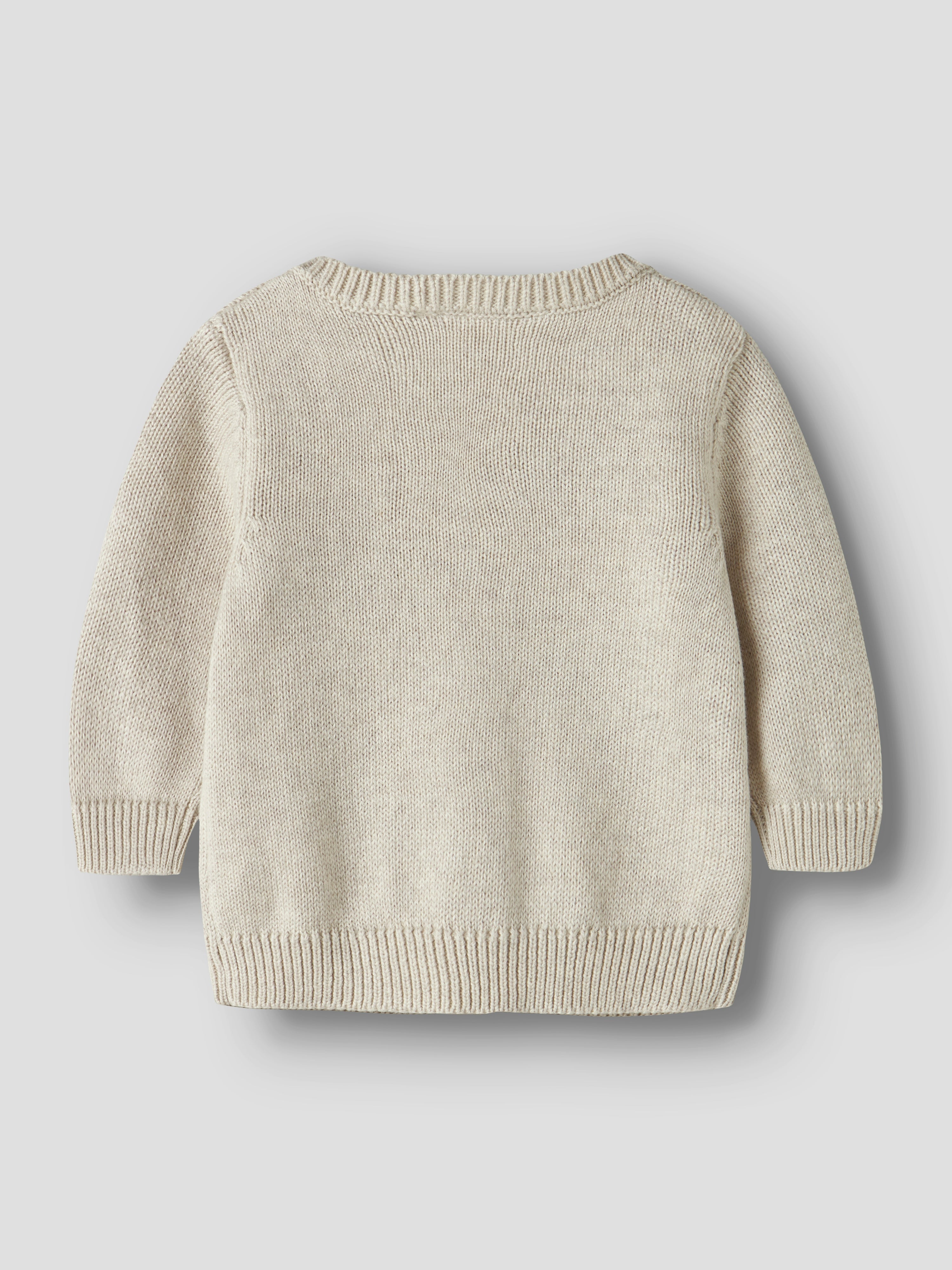 Name It London - LS Knit Cardigan - Peyote Melange/Green tractor