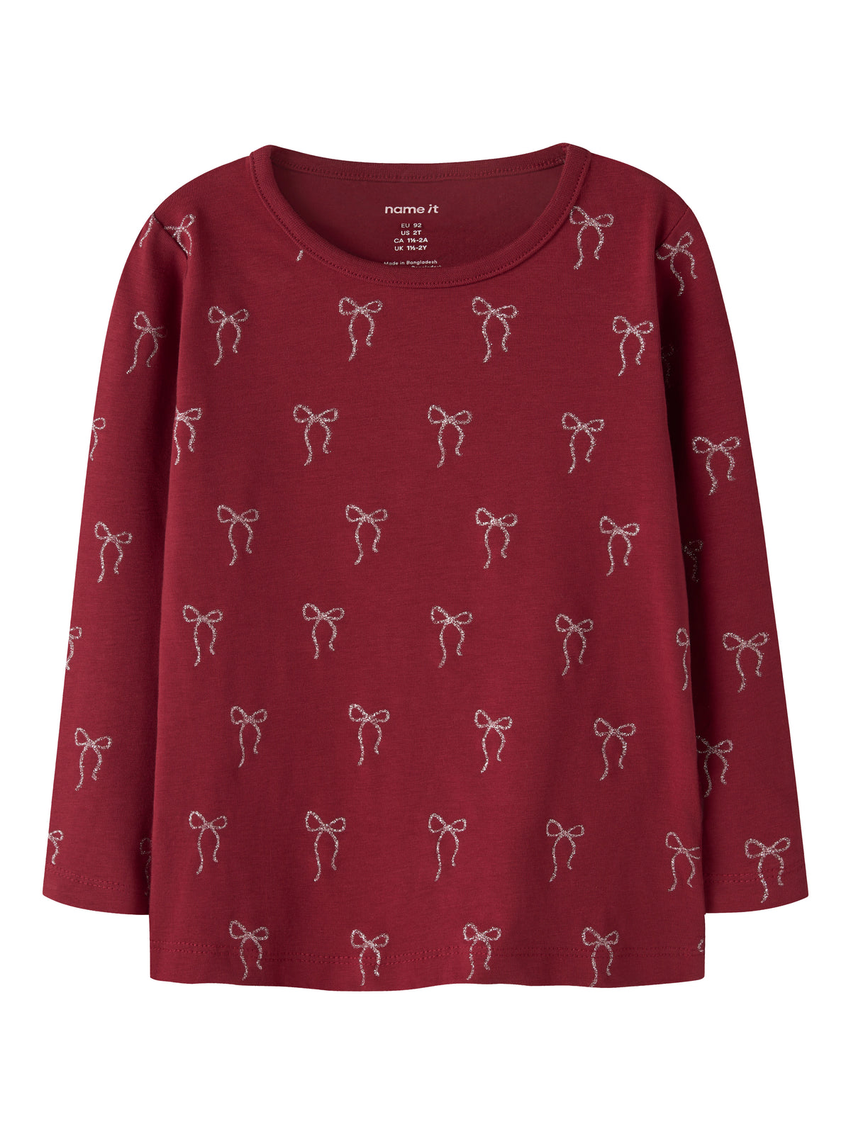 Name It Ri - LS Top - Red Dahlia
