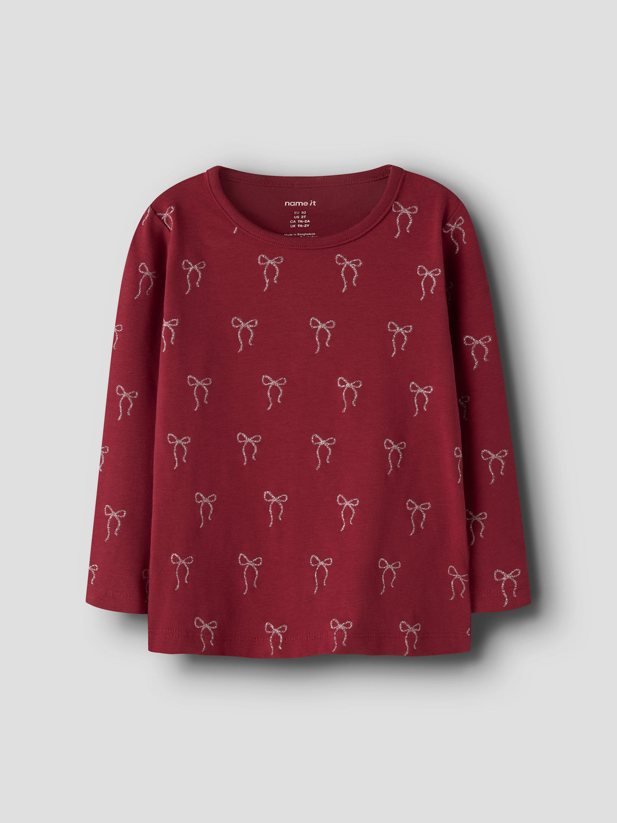 Name It Ri - LS Top - Red Dahlia
