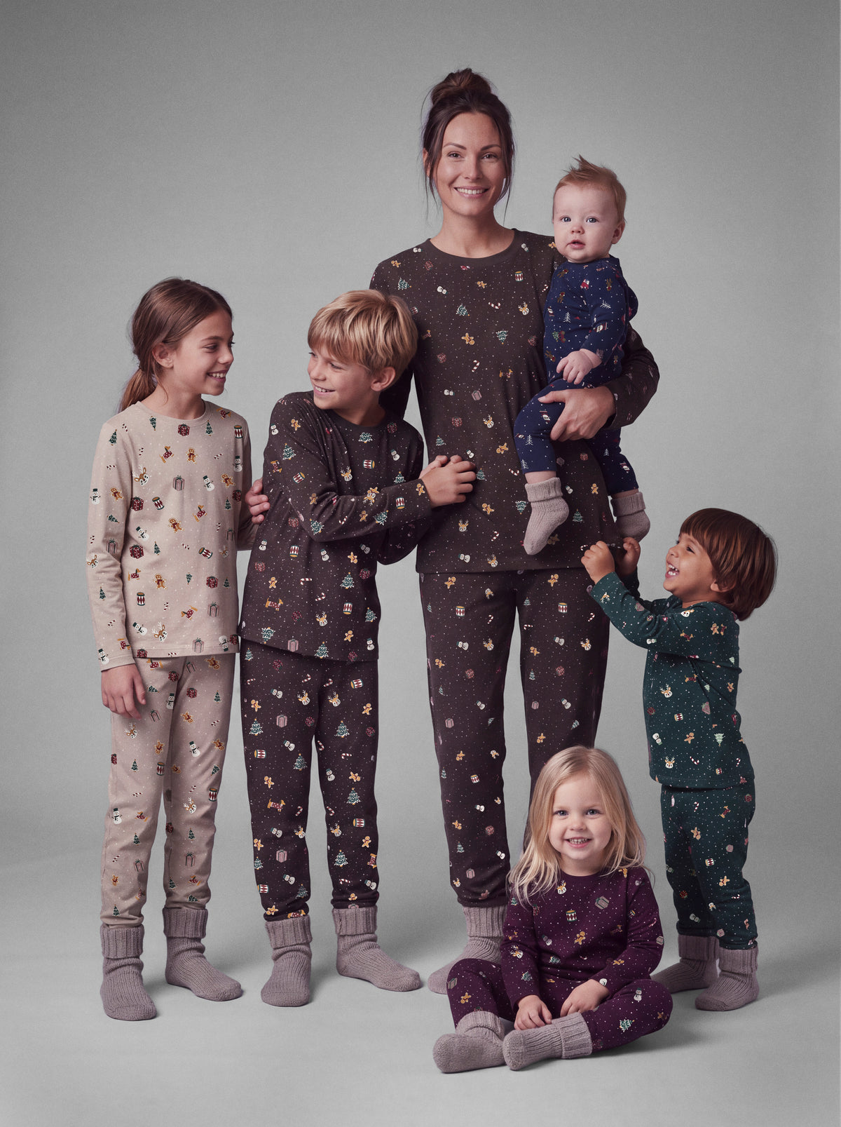 Name It Vismas - LS Nightset - Pure Cashmere / Christmas