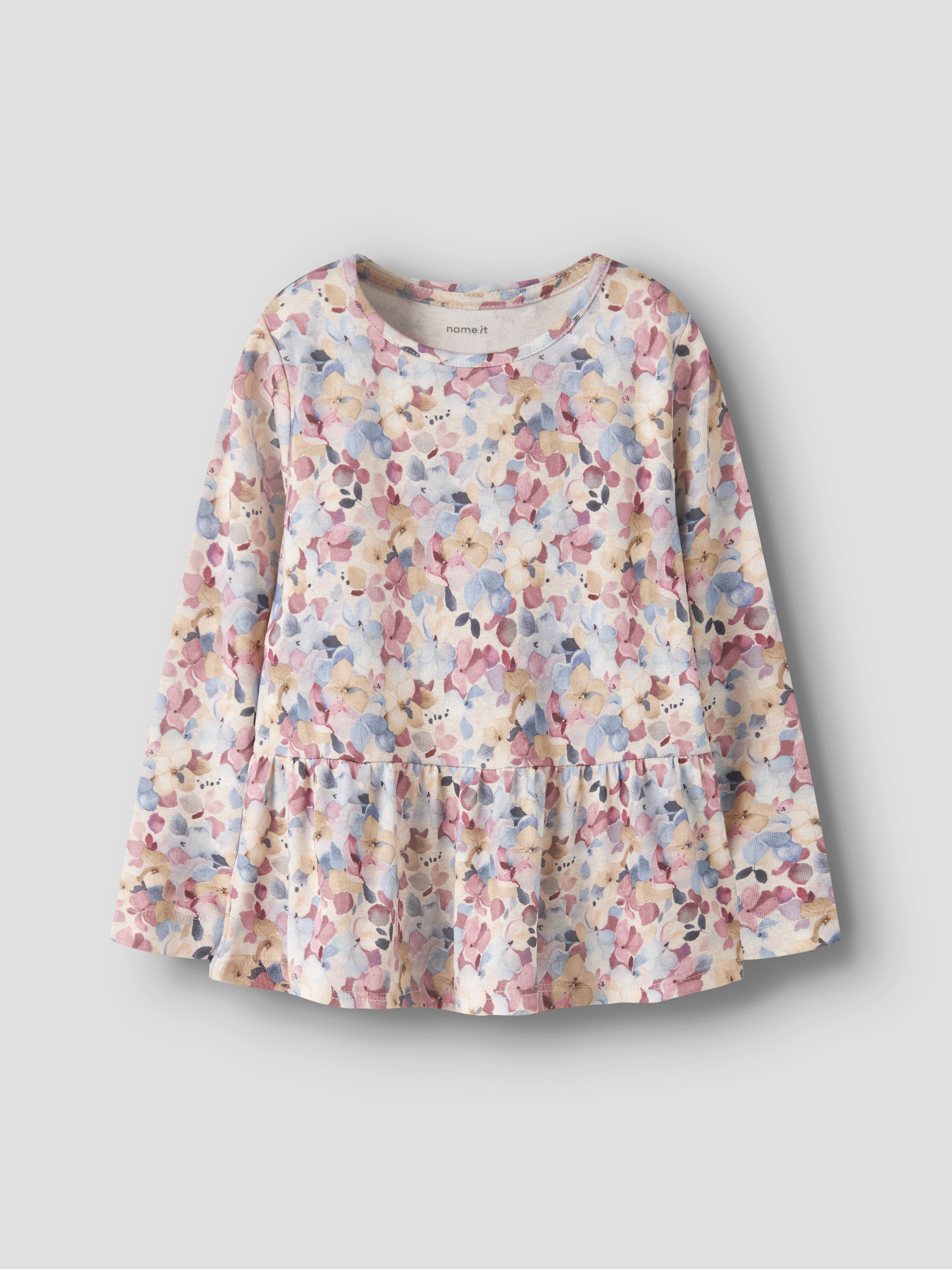 Name It Nadena - LS Top - Peyote Melange Lilas