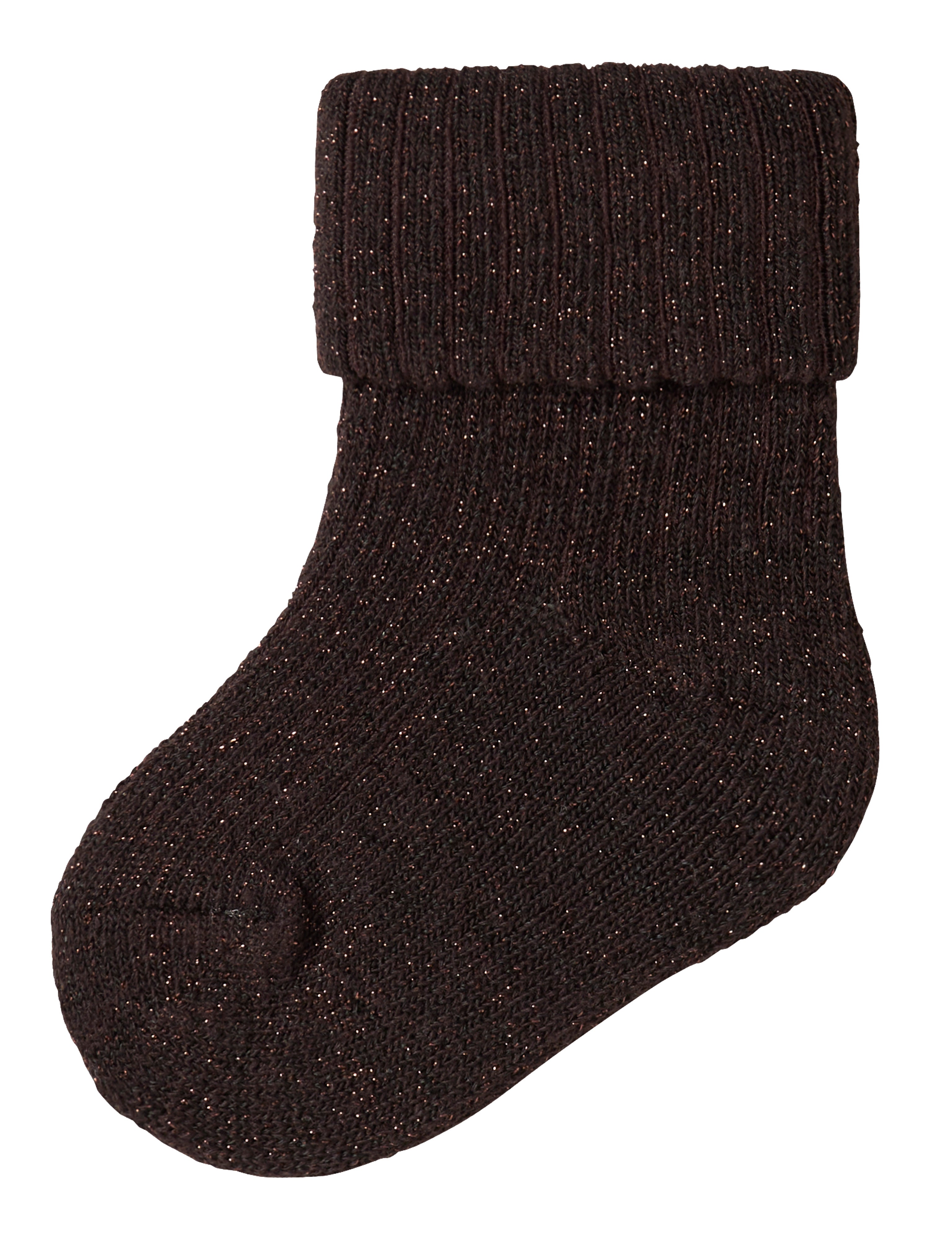 Name It - Nobba Glitter Sock - Chocolate Plum